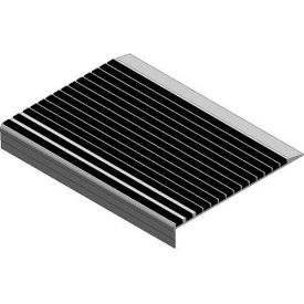 Stair Tread With Bar Abrasive, Extruded Aluminum, 72"W X 9"D