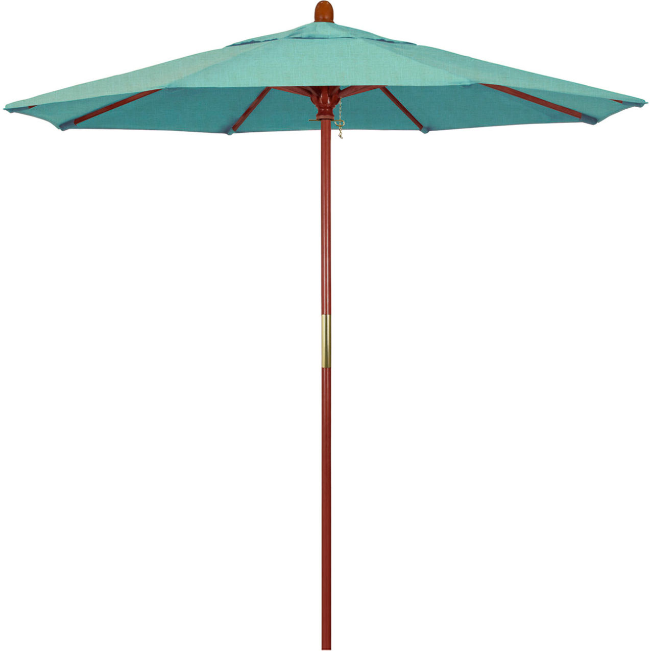 California Umbrella 7.5' Patio Umbrella, Hardwood Pole, Sunbrella Fabric, Spa