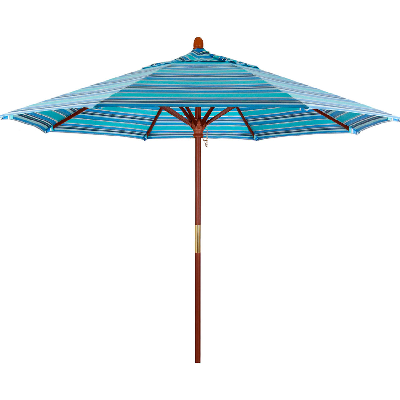 9' Patio Umbrella, Hardwood Pole, Sunbrella Fabric, Dolce Oasis