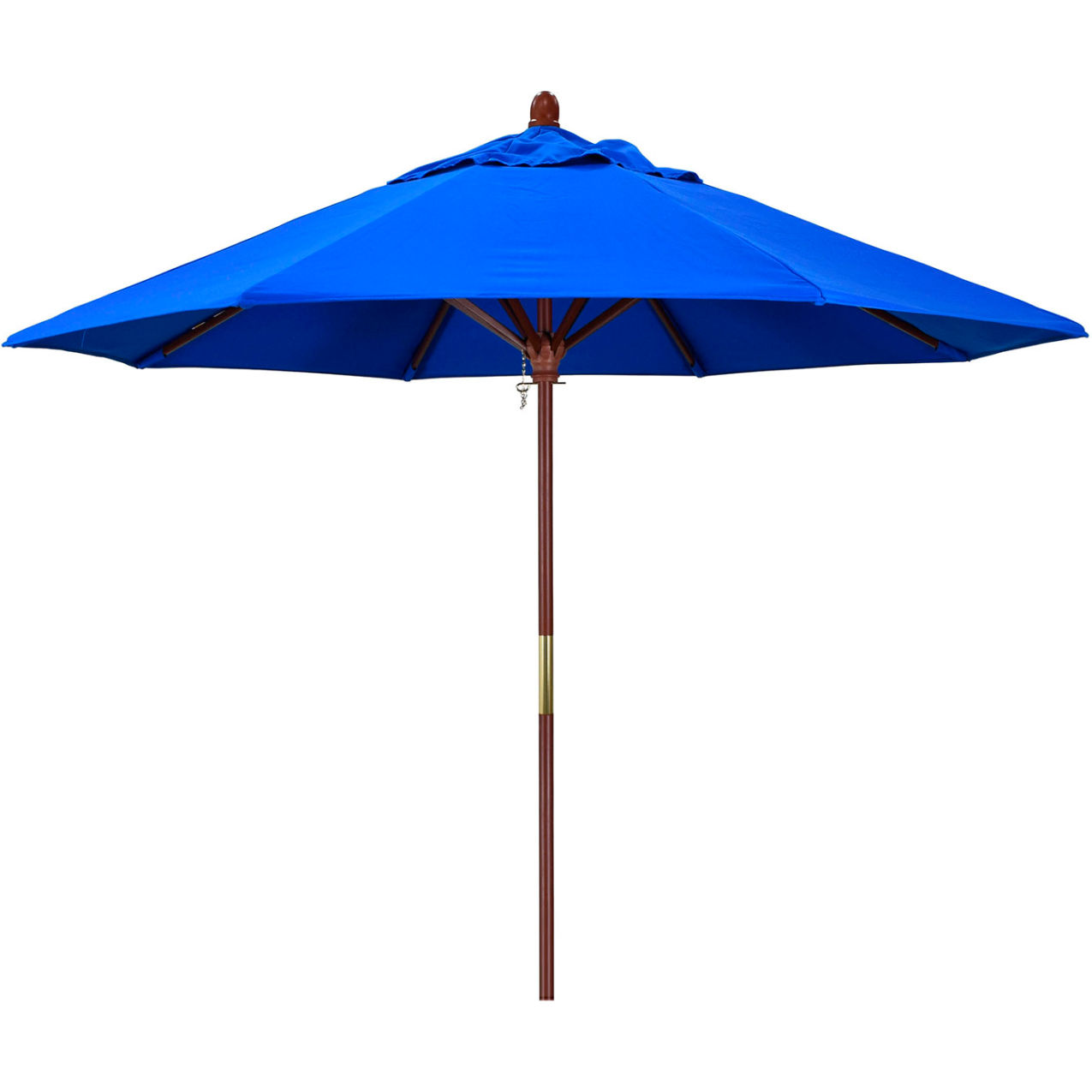 9' Patio Umbrella, Hardwood Pole, Sunbrella Fabric, Pacific Blue