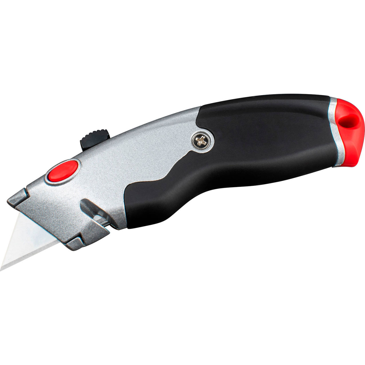 Top Actuated Locking Utility Knife, Silver