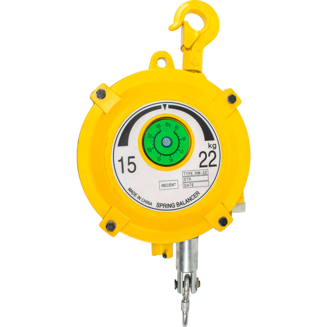Packaging Tool Balancer, 33 to 49 lb. Capacity, 6-1/2"W x 9"D, Yellow