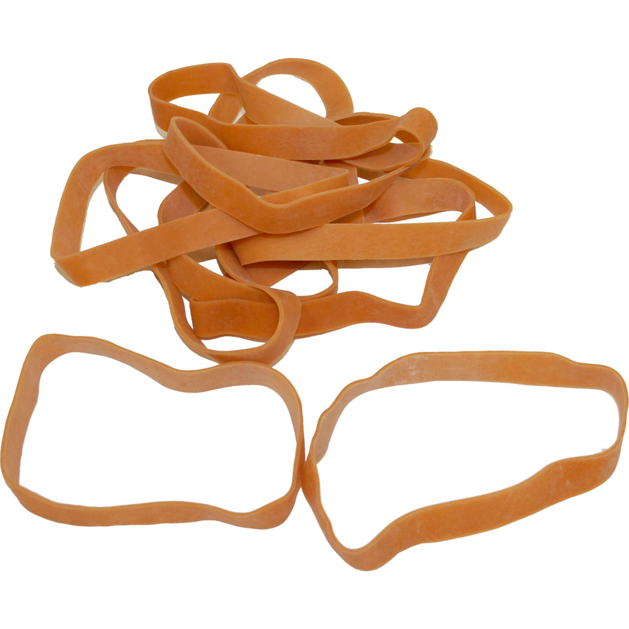 Standard Rubber Bands, Size 107, 7" x 5/8", Beige, 40 Bands/1 lb. Pack