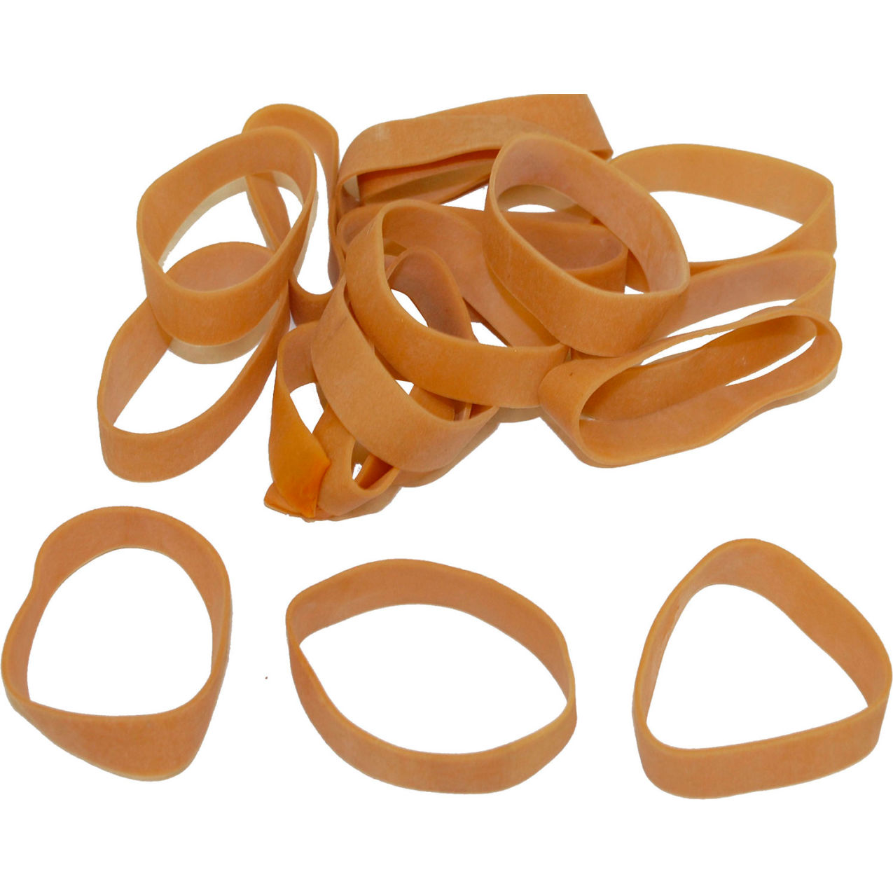 Standard Rubber Bands, Size 82, 2-1/2" x 1/2", Beige, 230 Bands/1 lb. Pack