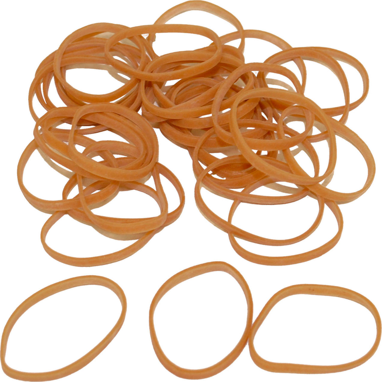Standard Rubber Bands, Size 32, 3" x 1/8", Beige, 740 Bands/1 lb. Pack