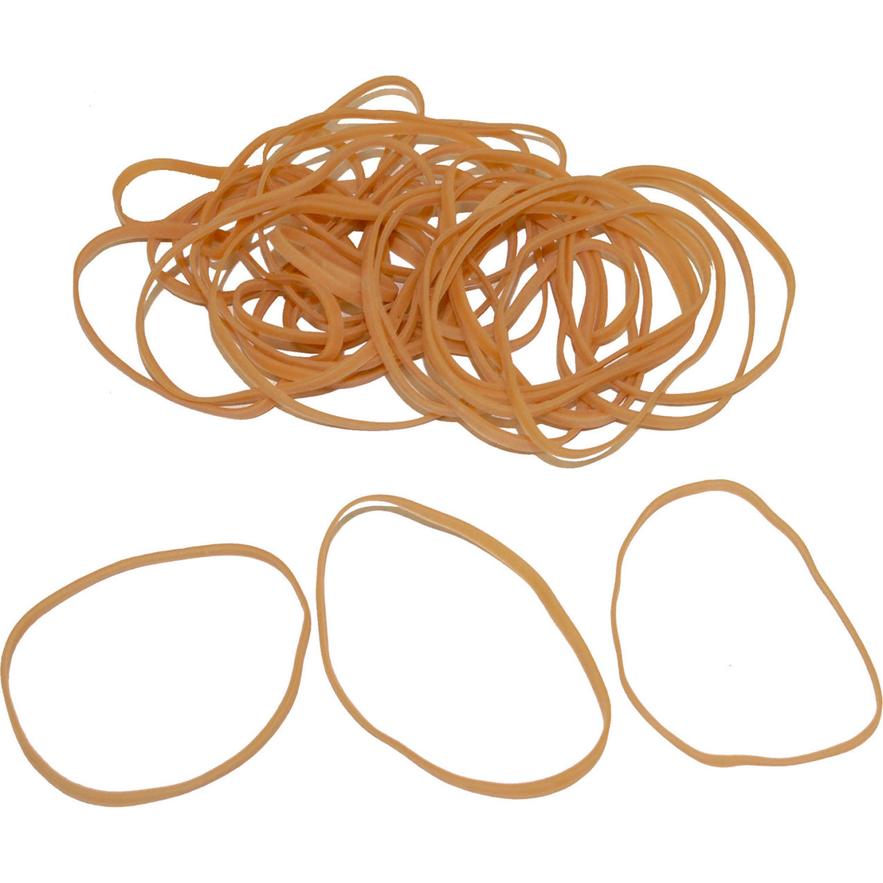 Standard Rubber Bands, Size 33, 3-1/2" x 1/8", Beige, 630 Bands/1 lb. Pack