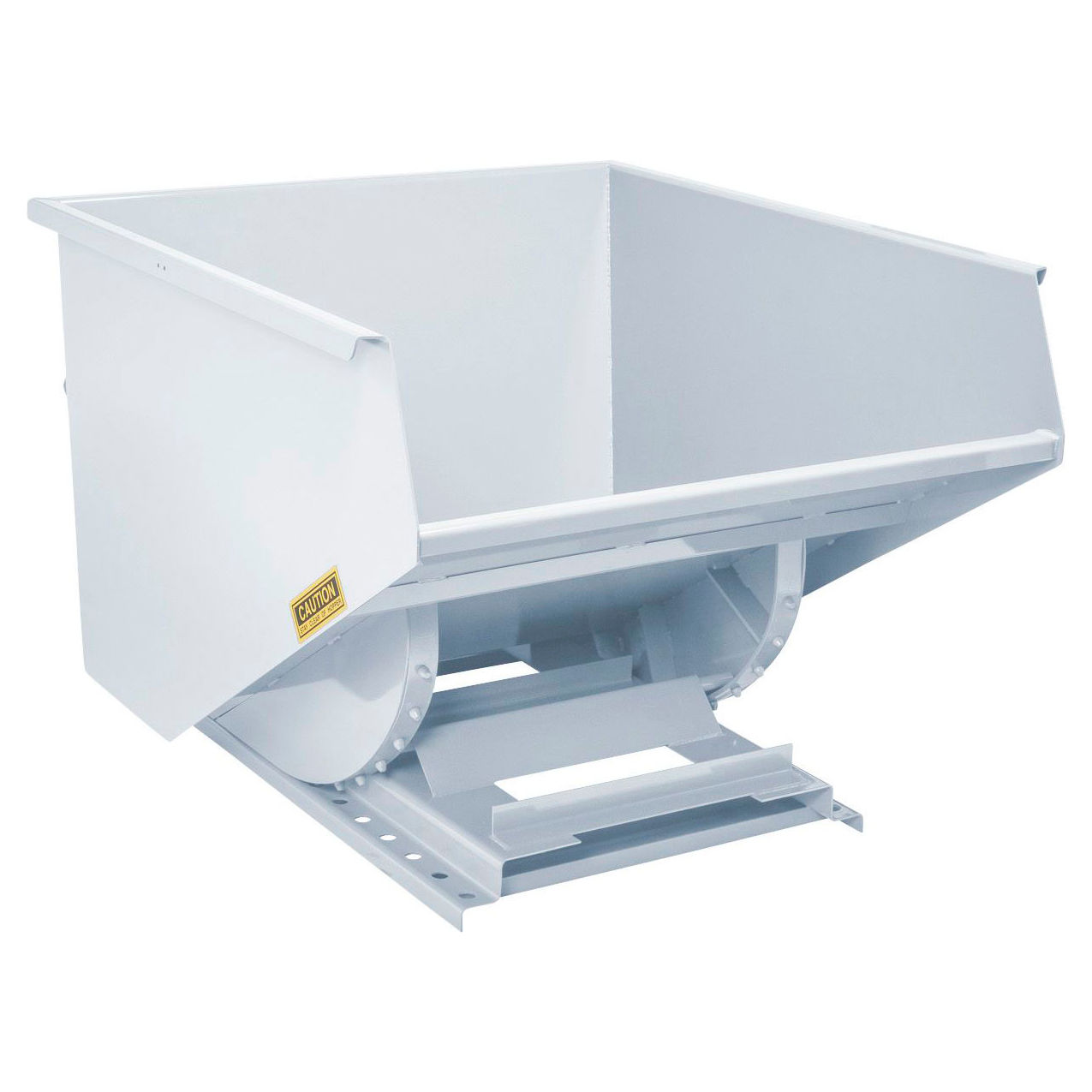 Heavy Duty Steel Self Dumping Forklift Hopper, 2 Cu. Yd., 7000 lb. Capacity, White