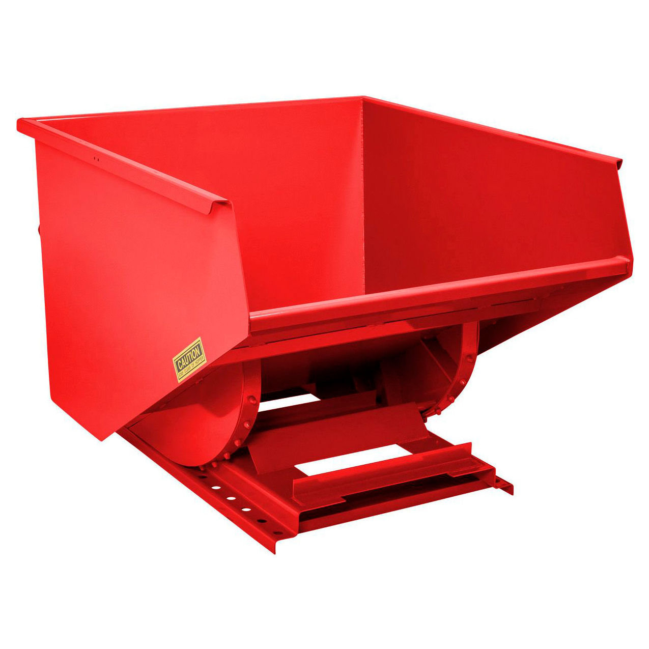 Heavy Duty Steel Self Dumping Forklift Hopper, 2 Cu. Yd., 7000 lb. Capacity, Red