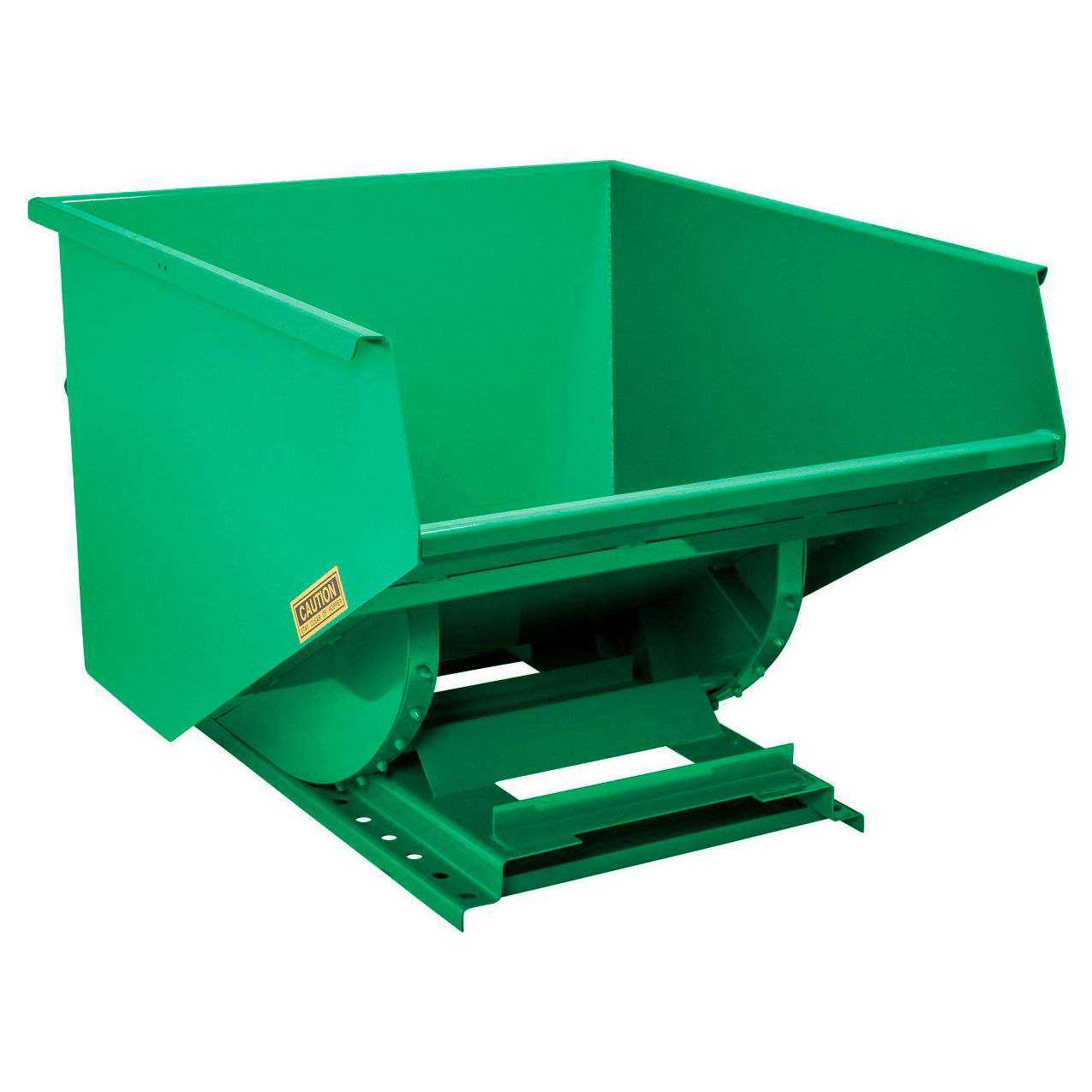 Heavy Duty Steel Self Dumping Forklift Hopper, 2 Cu. Yd., 6000 lb. Capacity, Green