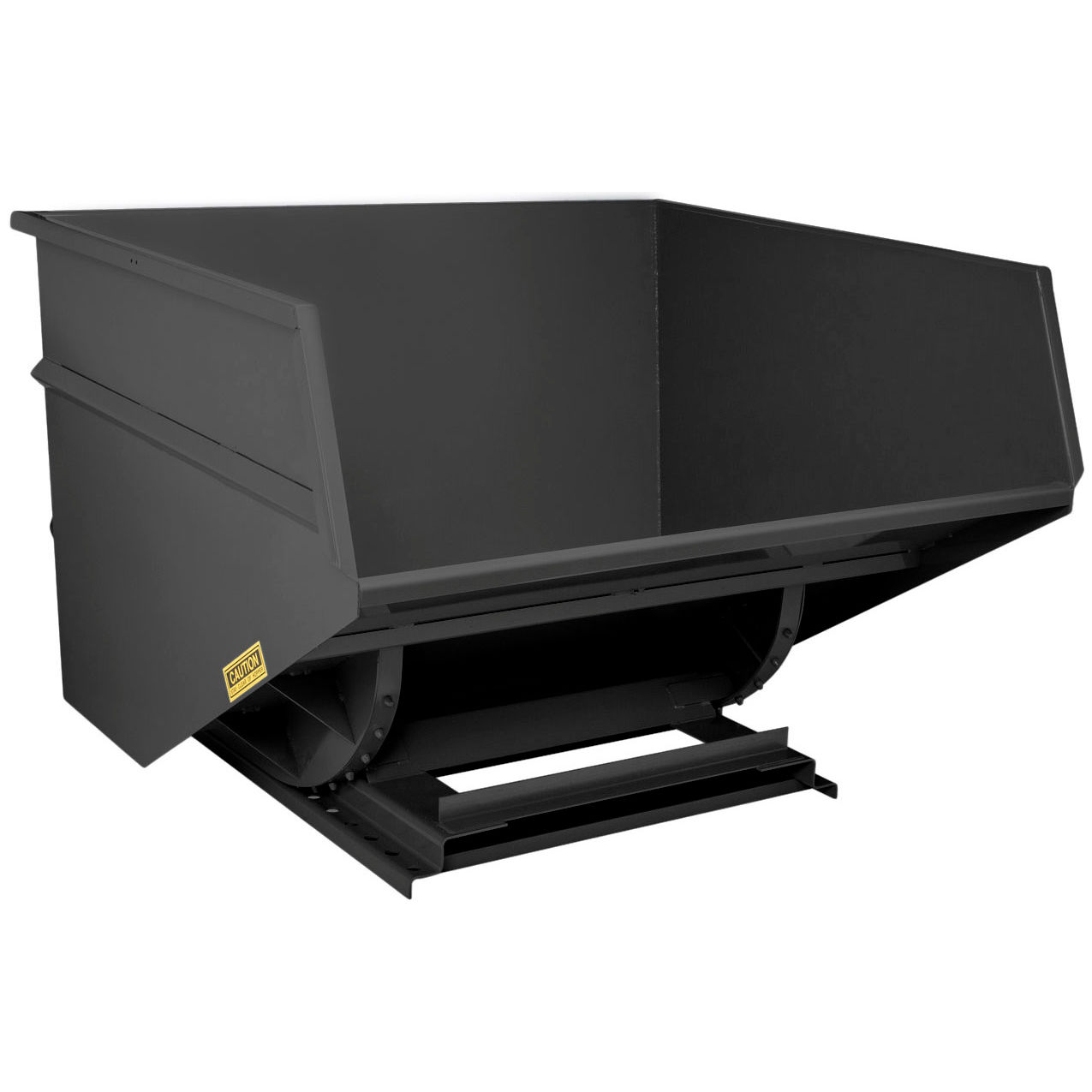Heavy Duty Steel Self Dumping Forklift Hopper, 4 Cu. Yd., 7000 lb. Capacity, Black