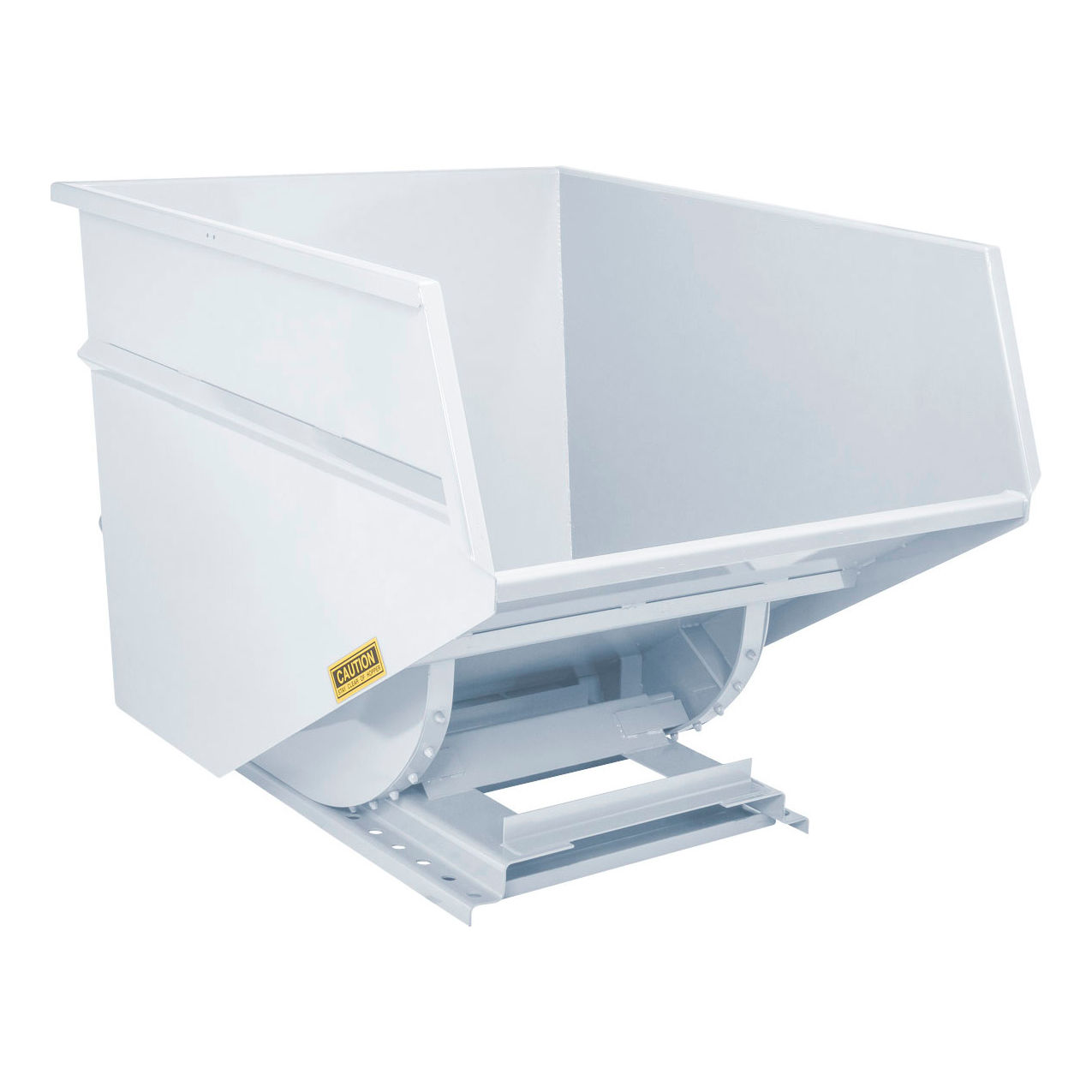 Heavy Duty Steel Self Dumping Forklift Hopper, 3 Cu. Yd., 7000 lb. Capacity, White