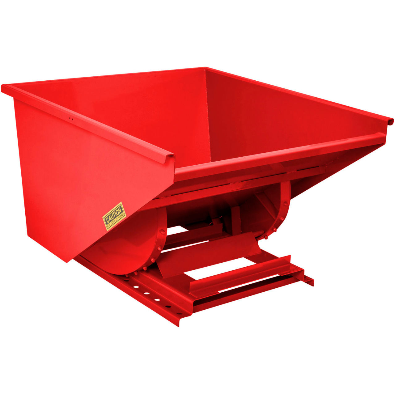 Heavy Duty Steel Self Dumping Forklift Hopper, 1-1/2 Cu. Yd., 6000 lb. Capacity, Red