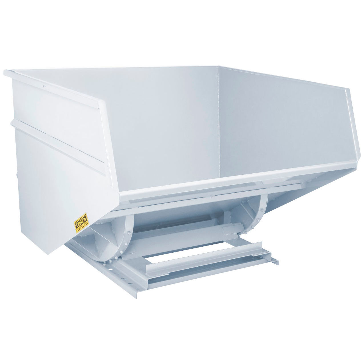 Heavy Duty Steel Self Dumping Forklift Hopper, 4 Cu. Yd., 7000 lb. Capacity, White