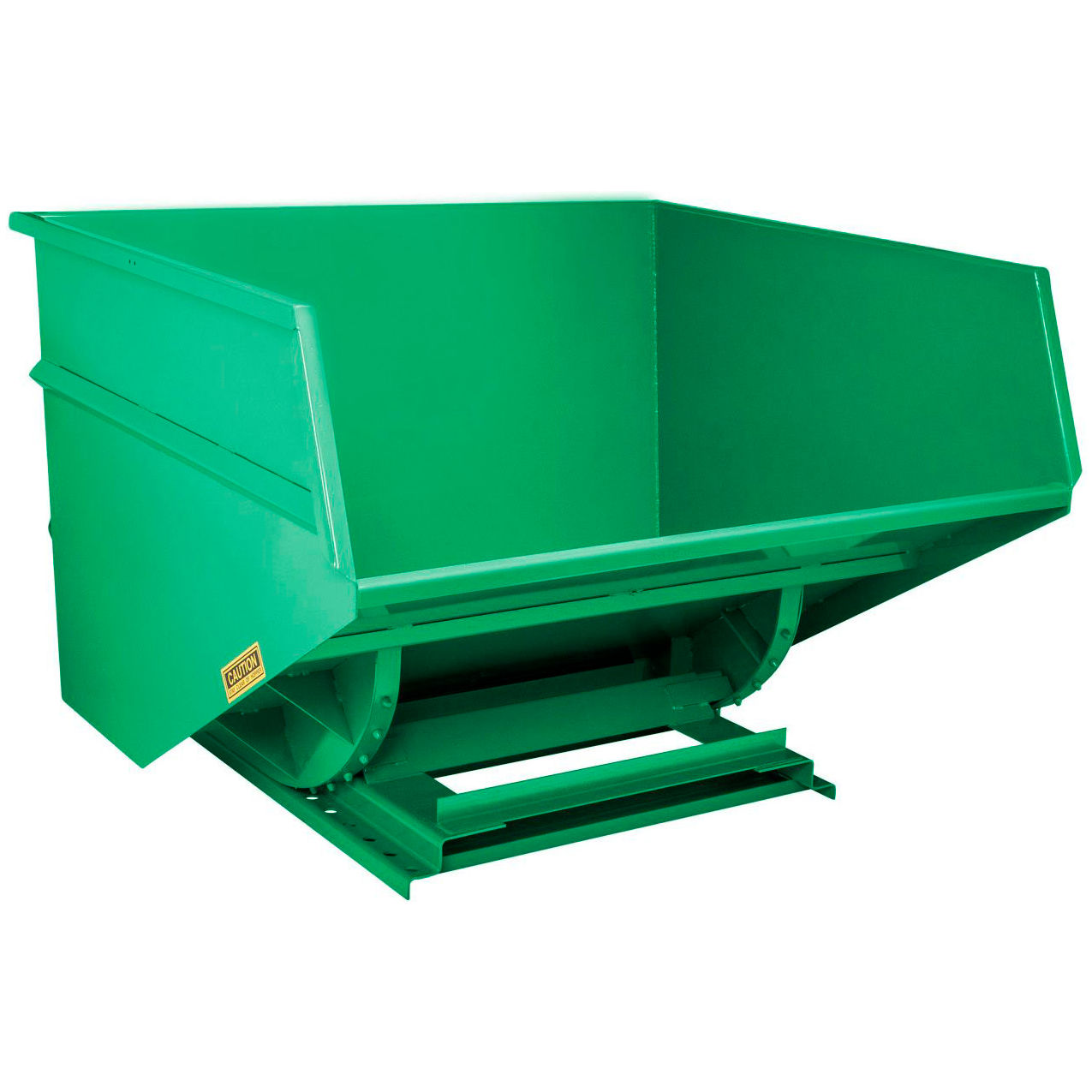 Heavy Duty Steel Self Dumping Forklift Hopper, 5 Cu. Yd., 7000 lb. Capacity, Green