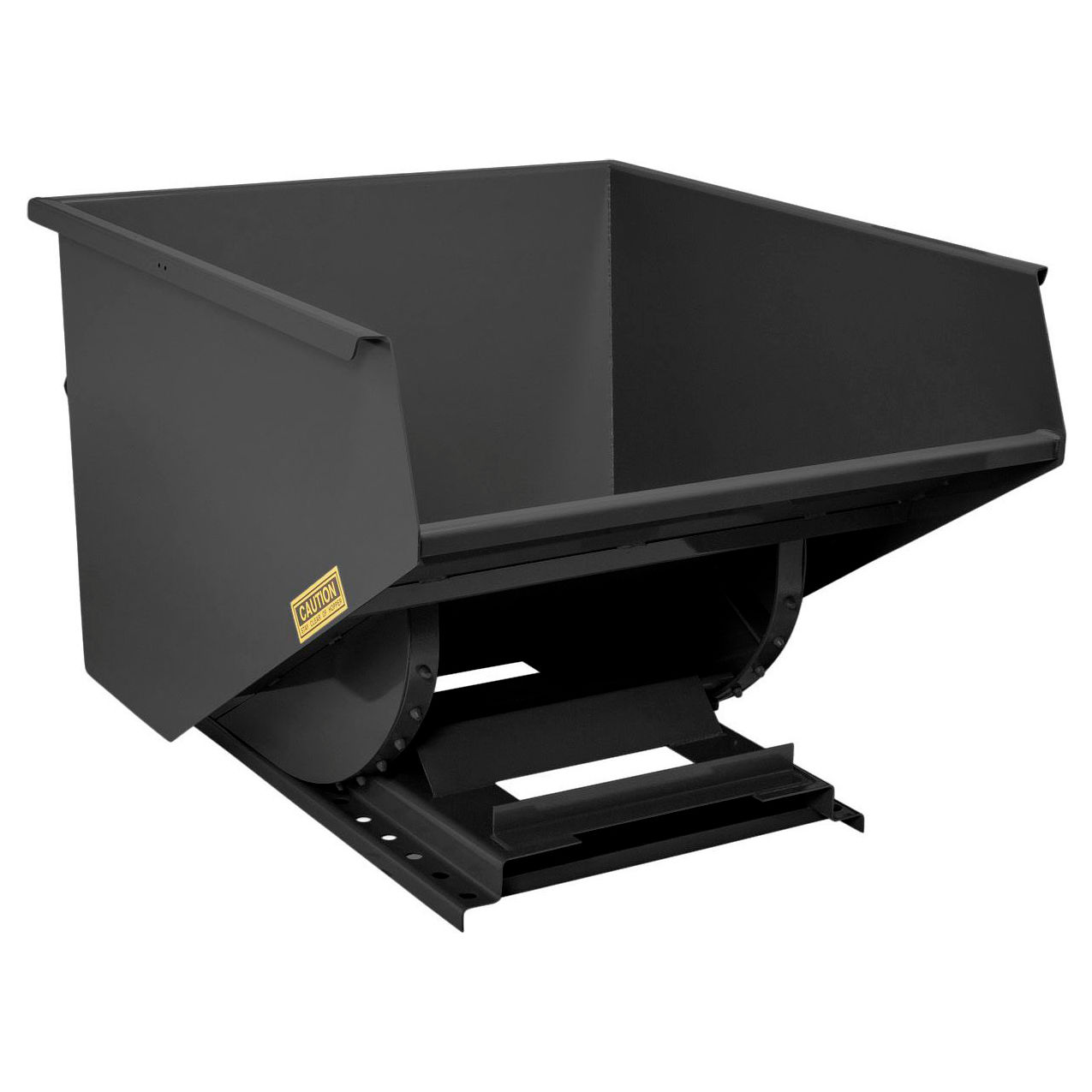 Heavy Duty Steel Self Dumping Forklift Hopper, 2 Cu. Yd., 6000 lb. Capacity, Black