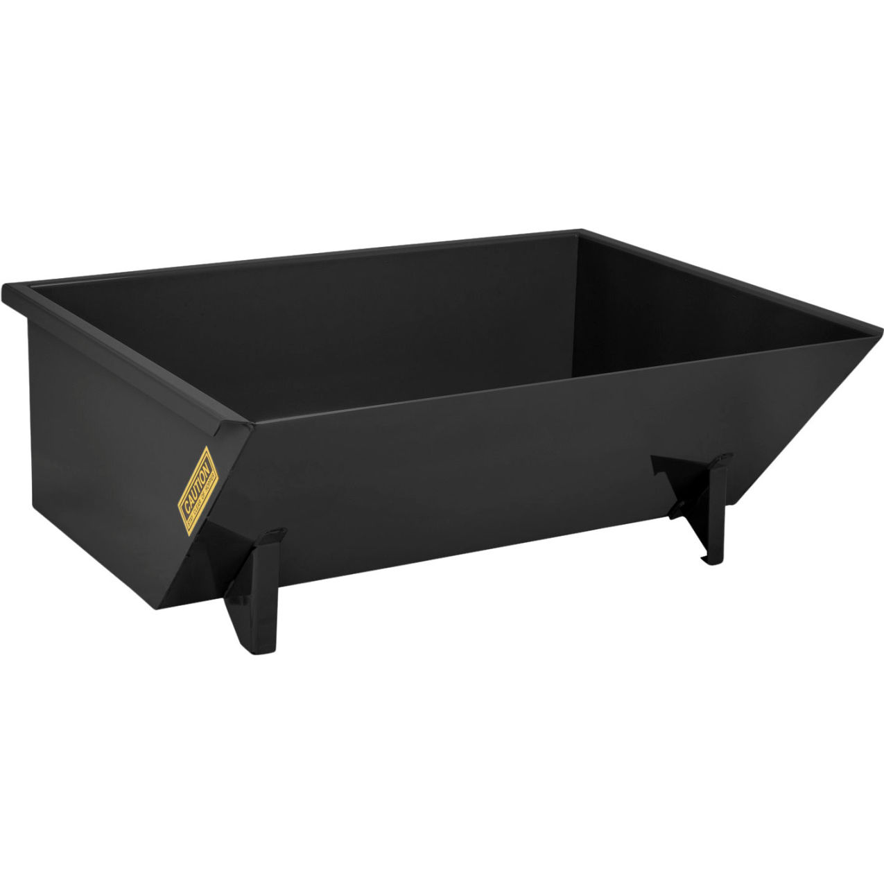 Low-Profile Steel Self Dumping Forklift Hopper, 3/4 Cu. Yd., 5000 lb. Capacity, Black