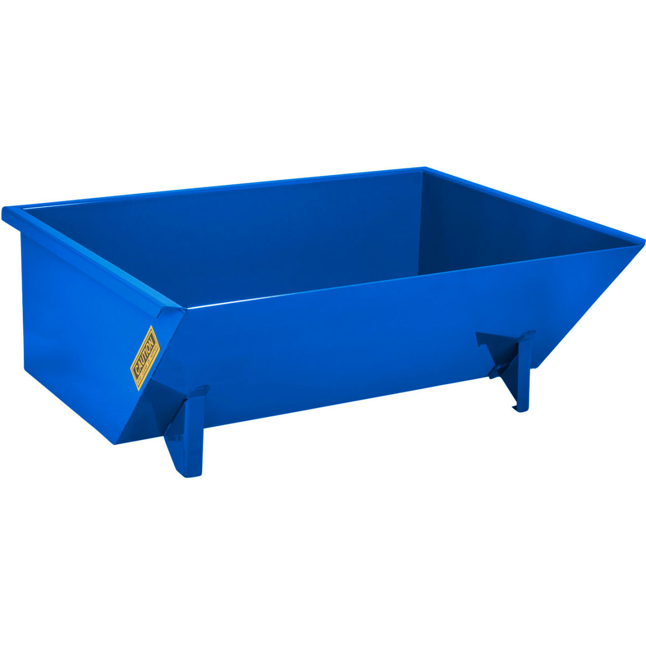 Low-Profile Steel Self Dumping Forklift Hopper, 1-1/2 Cu. Yd., 5000 lb. Capacity, Blue