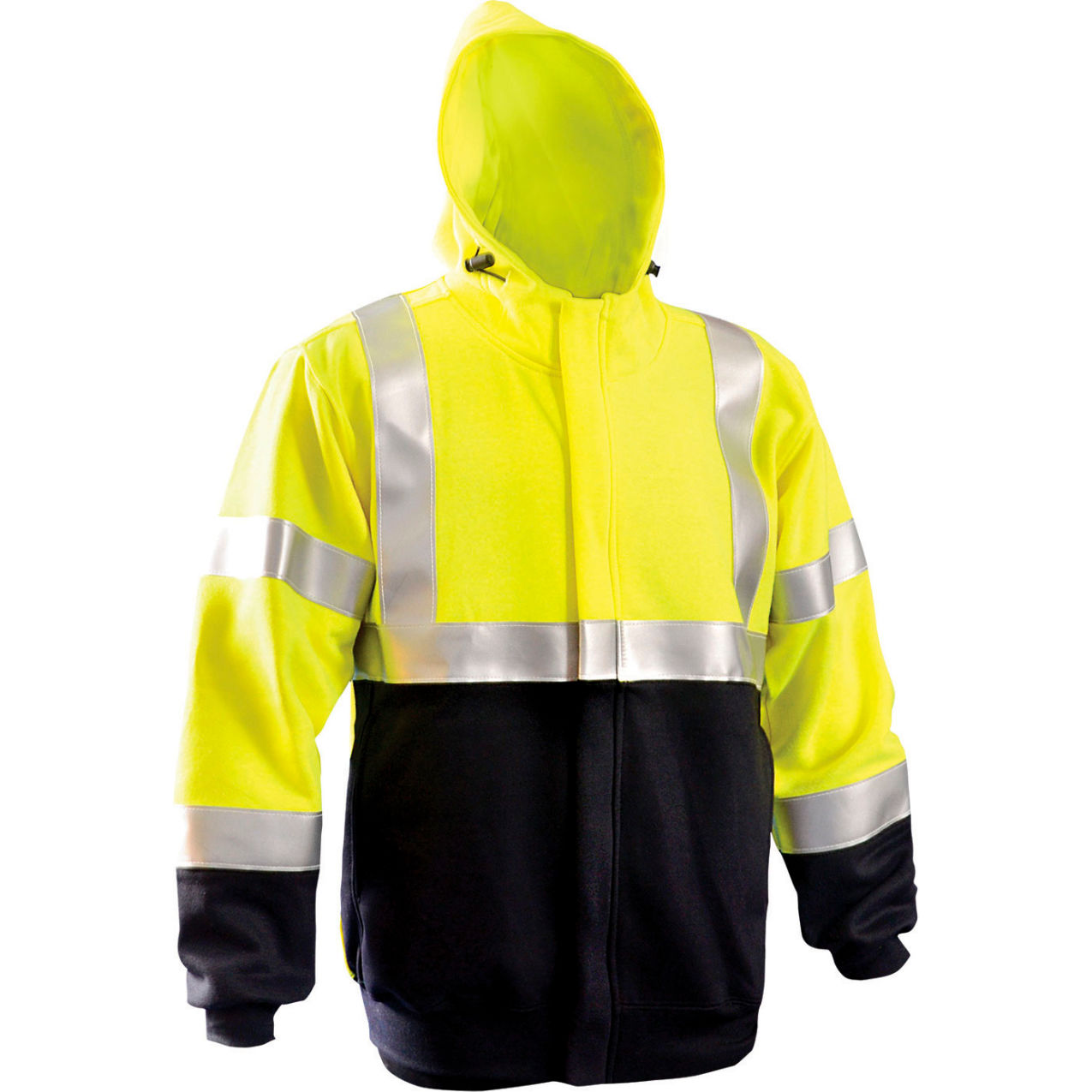 OccuNomix Flame Resistant Zip Front Hoodie, 2XL, Yellow