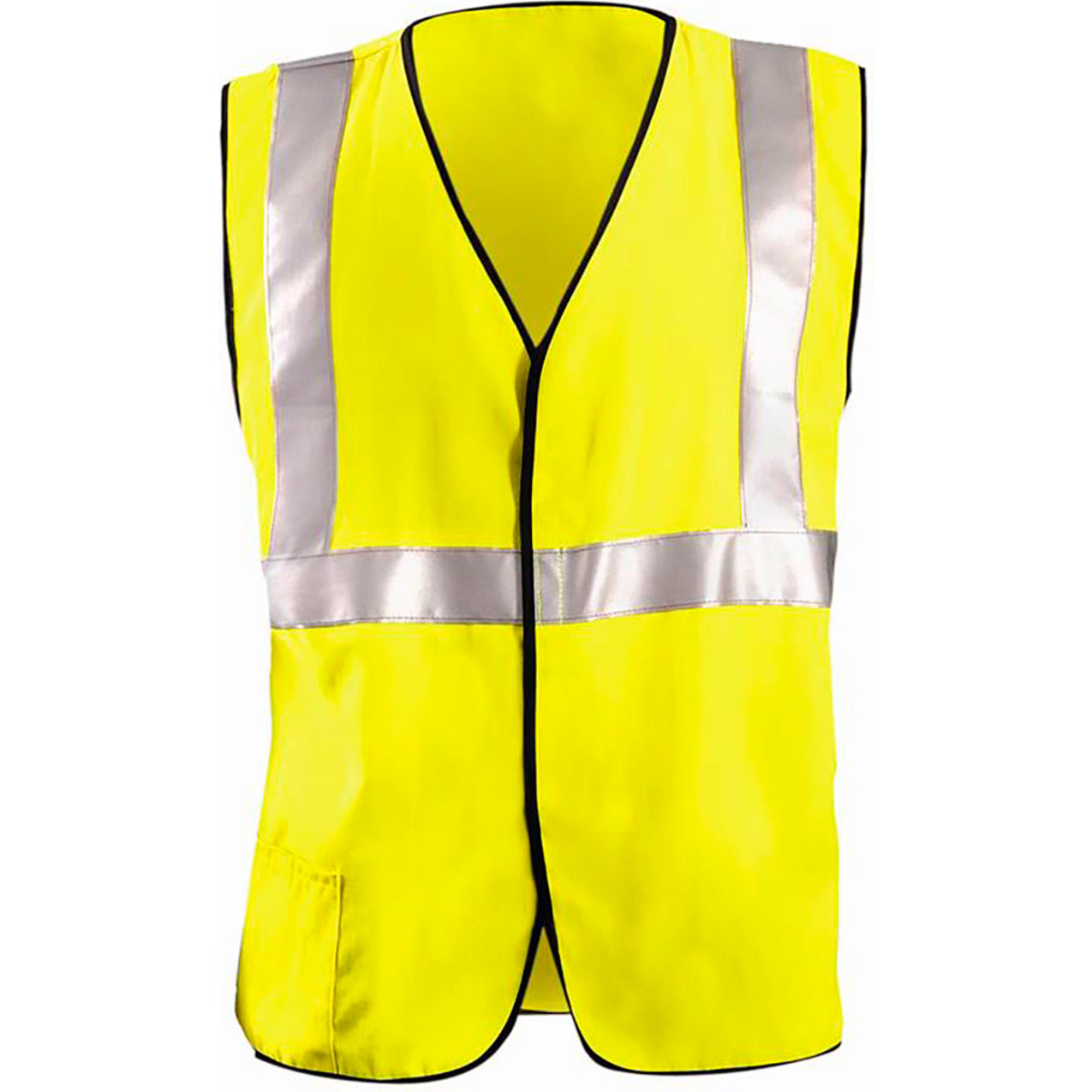 Class 2 Flame Resistant Single Stripe Solid Vest, 5XL, Yellow