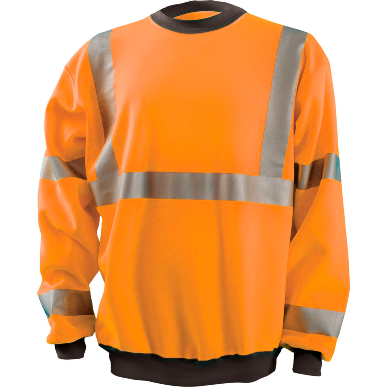 X-Back Crewneck Sweatshirt, 5XL, Orange