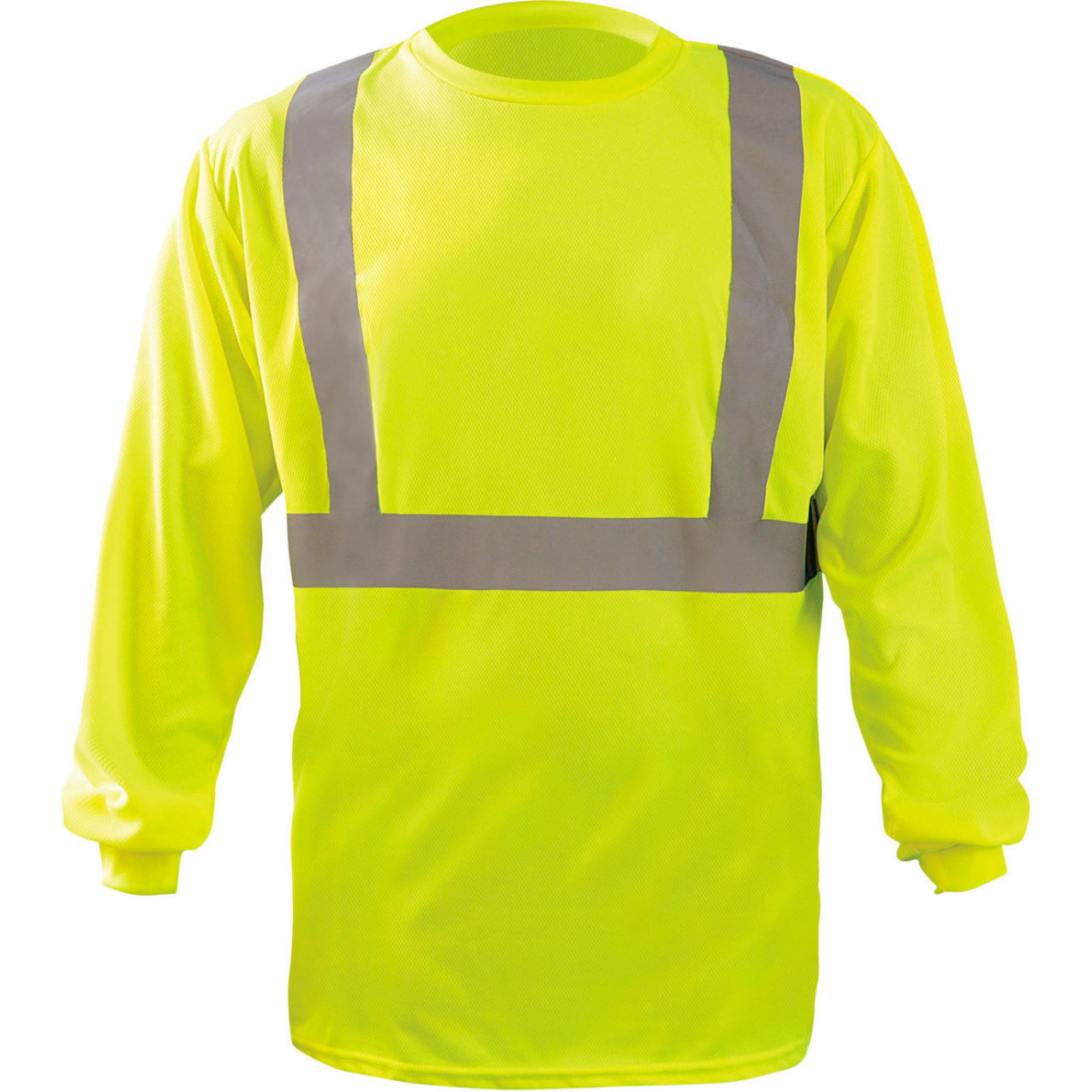 Long Sleeve Wicking Birdseye X-Back T-Shirt, M, Yellow