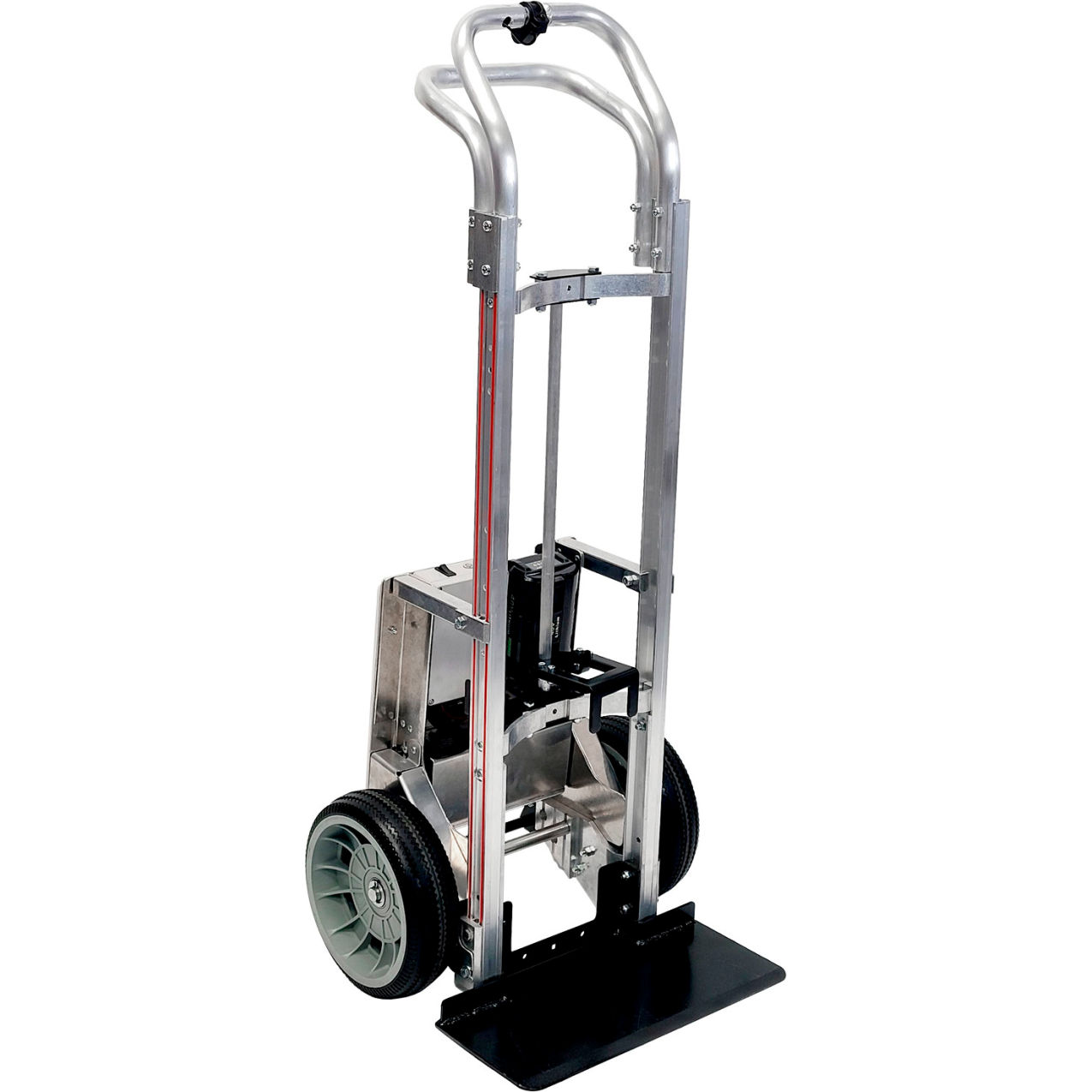 Liberator Power Assist Hand Truck, Std. Square Loop Handle, 18" x 7-1/2" Noseplate, 50"H, 600 lb Cap