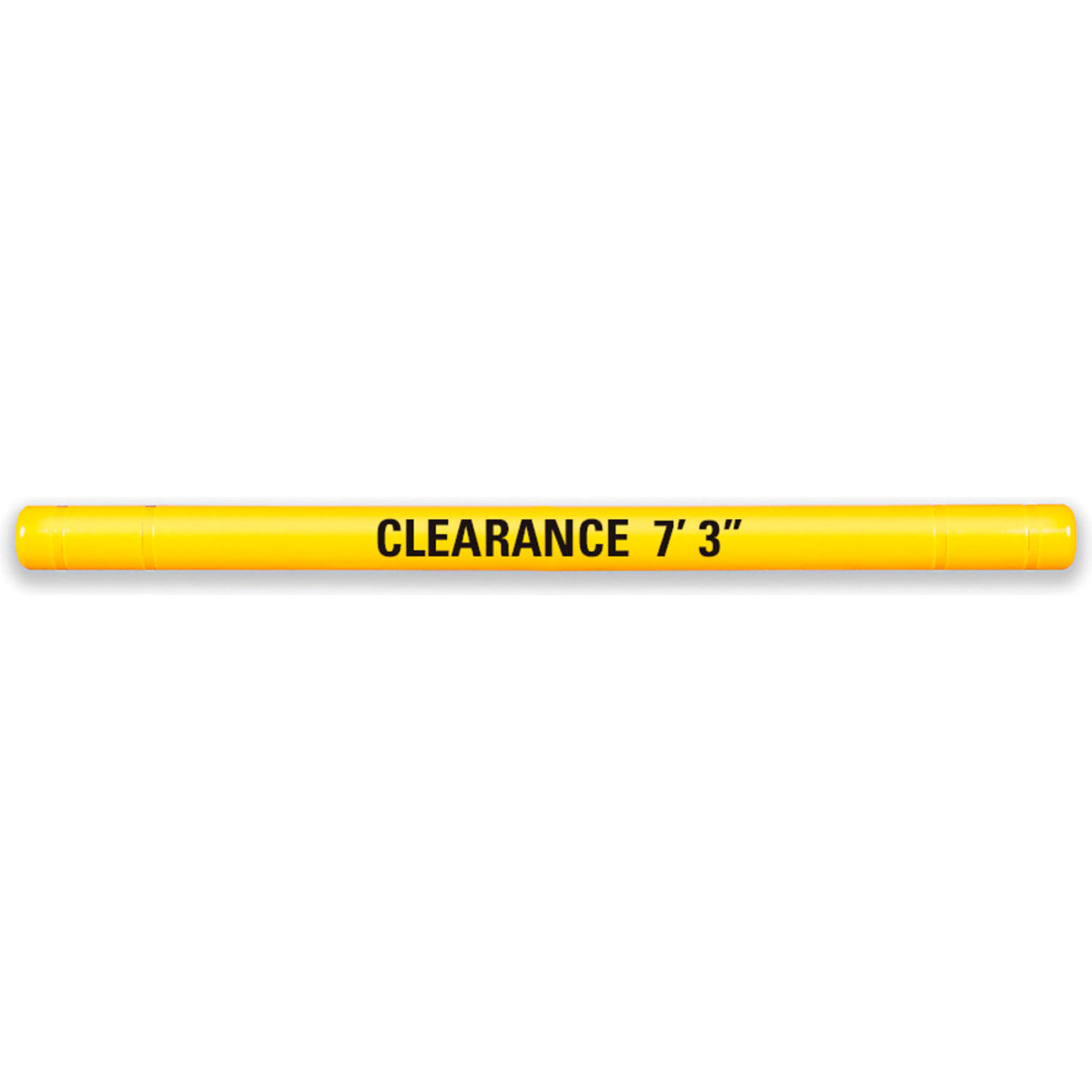 Height Guard Clearance Bar with No Tape, 7" Dia. x 110"L, Yellow