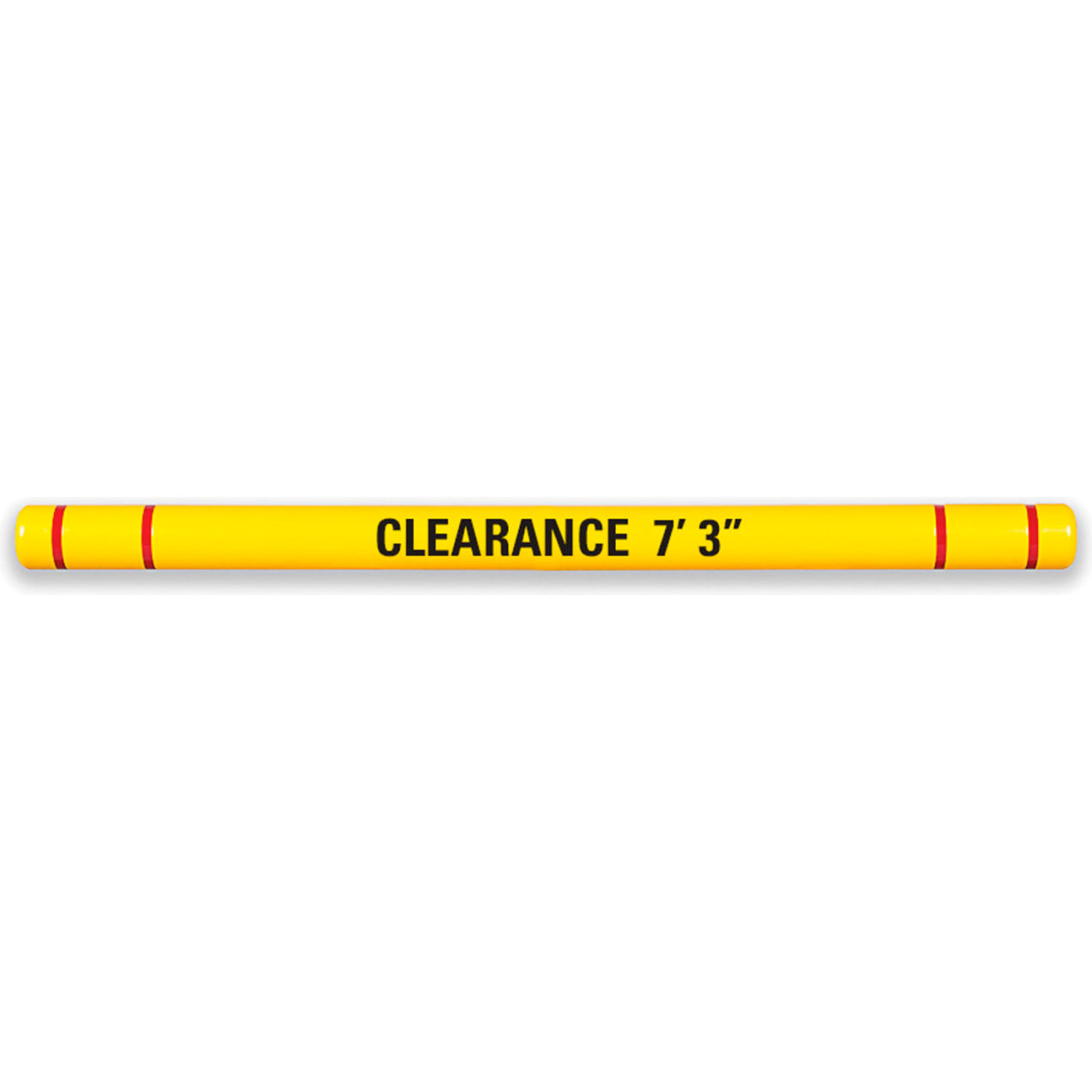 Height Guard Clearance Bar with Red Tape, 4-1/2" Dia. x 96"L, Yellow