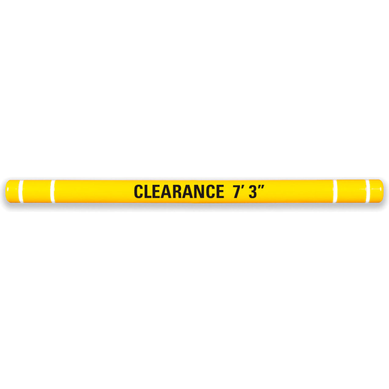 Height Guard Clearance Bar with White Tape, 4-1/2" Dia. x 120"L, Yellow