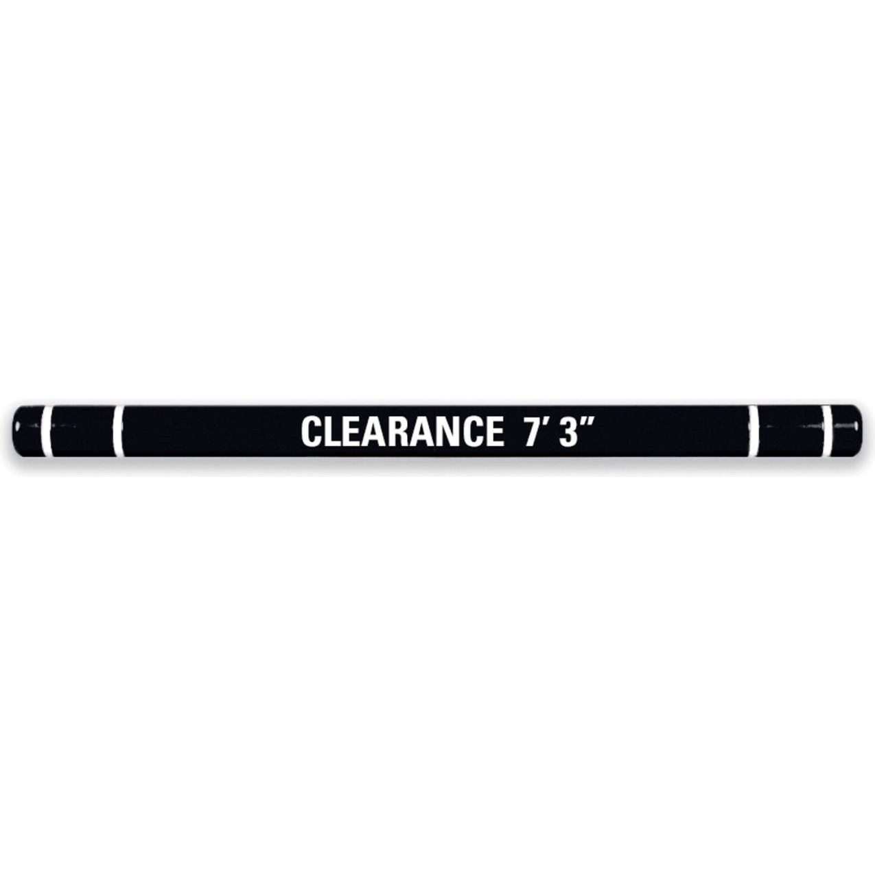 Height Guard Clearance Bar with White Tape, 4-1/2" Dia. x 120"L, Black