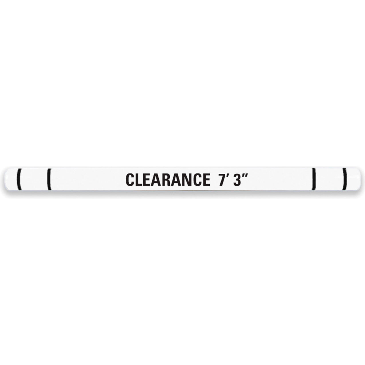 Height Guard Clearance Bar with Black Tape, 4-1/2" Diameter x 120" Length, White