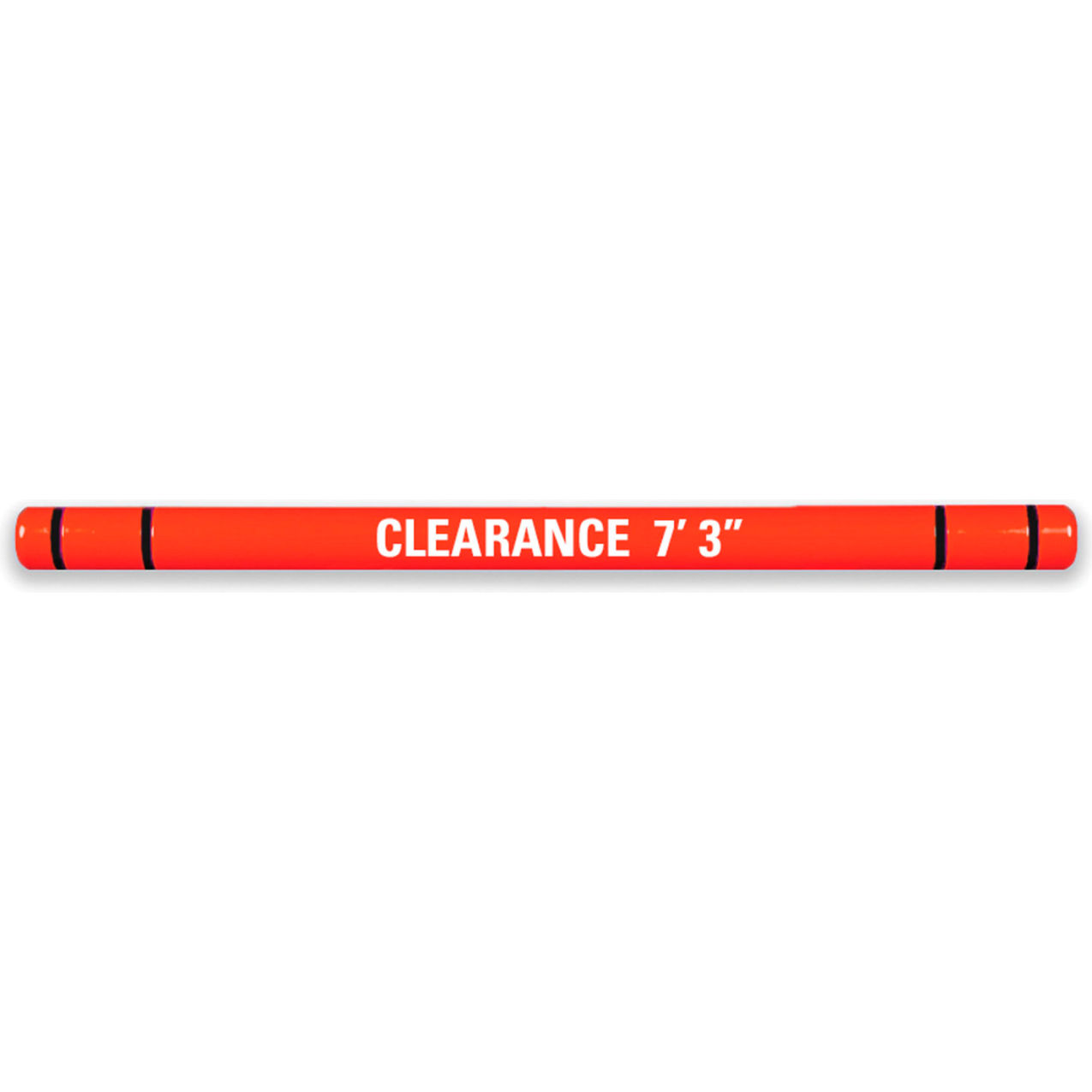 Clearance Bar with Black Tape, 4-1/2" Dia. x 104"L, Red