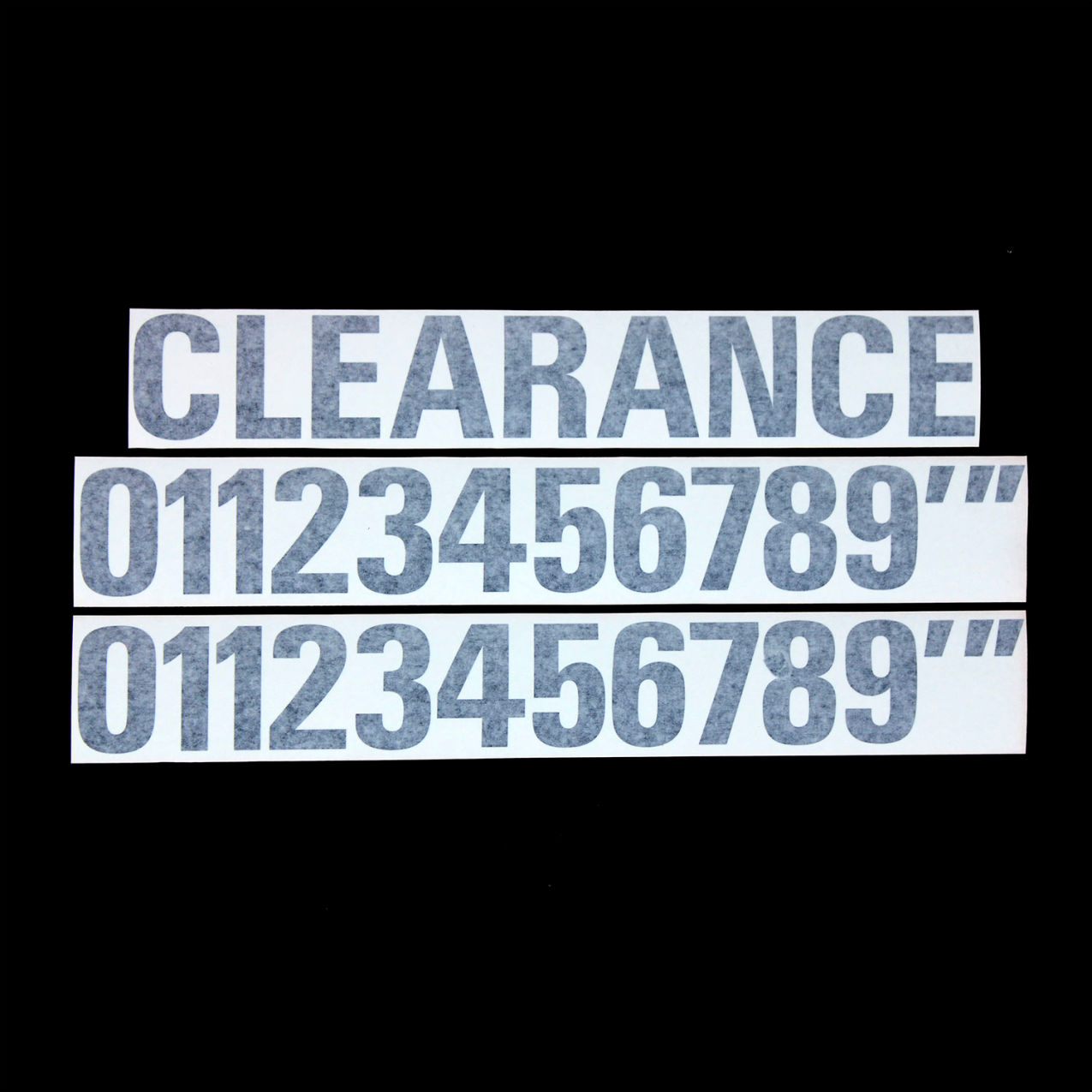 Height Guard "CLEARANCE" Lettering Kit with Numbers, 22-1/2"L, White