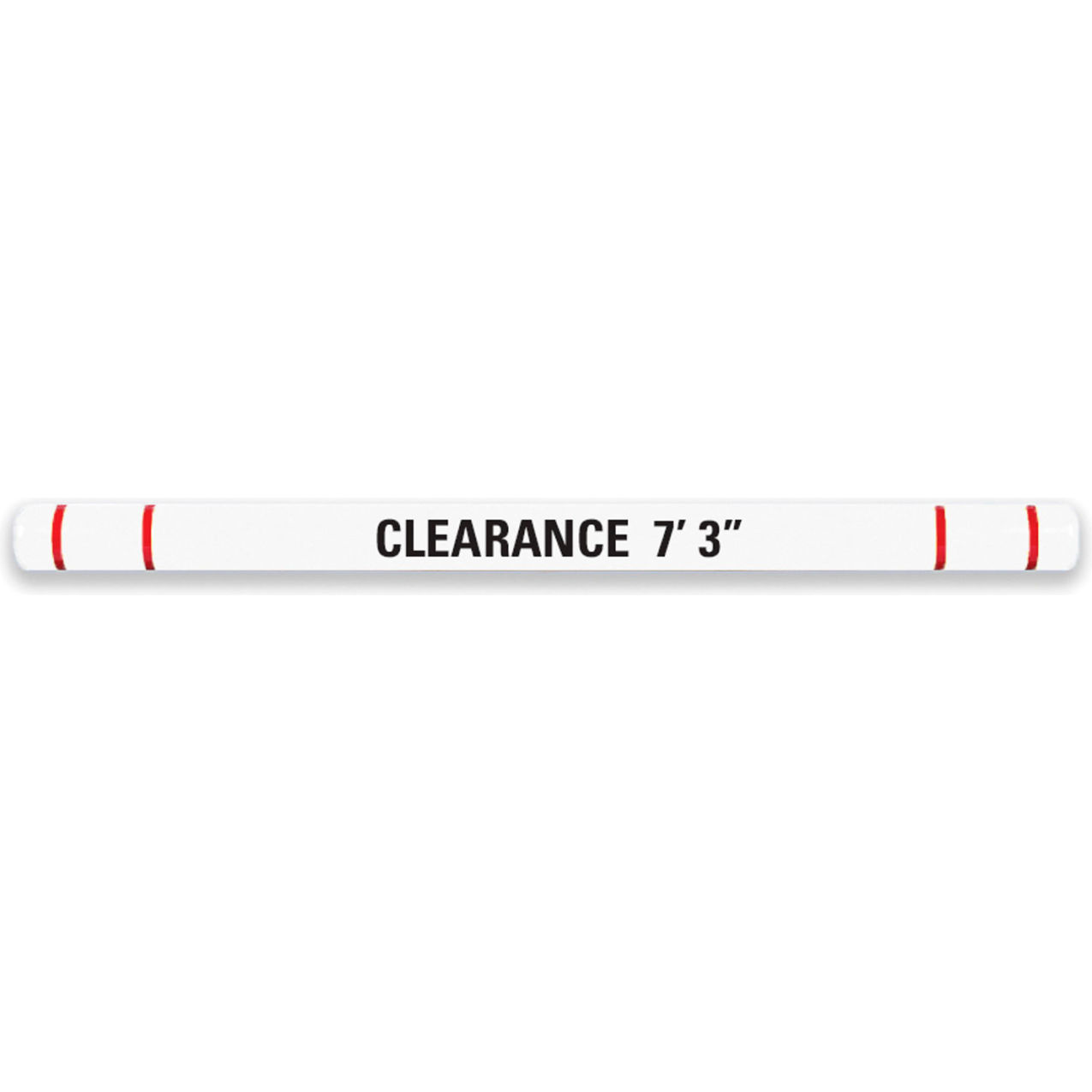 Height Guard Clearance Bar with No Tape, 4-1/2" Dia. x 120"L, White