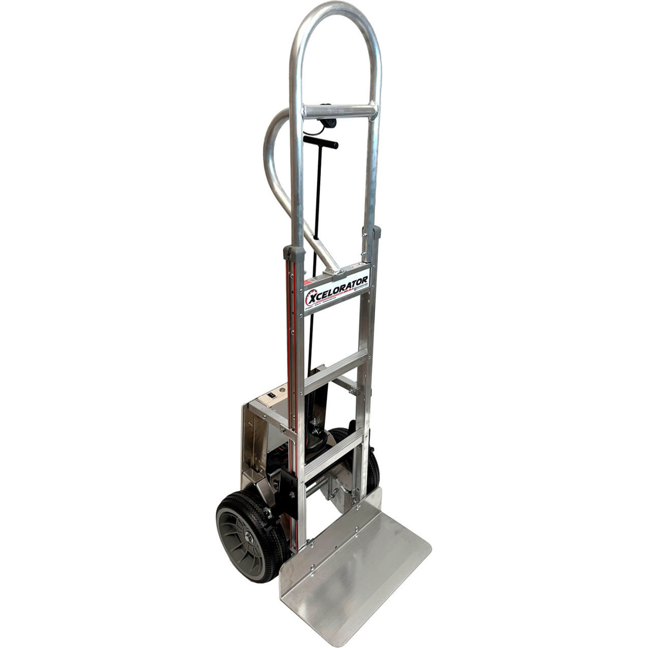 Power Assist Hand Truck, Vertical Loop Handle, 18" x 9" Noseplate, 60"H, 600 lb. Capacity