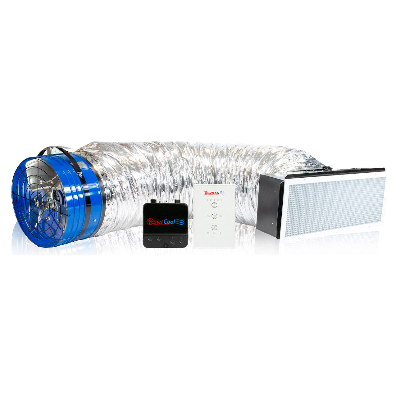 QuietCool Classic 22-1/2" Advanced Whole House Fan with Included Wireless Control, 5665 CFM