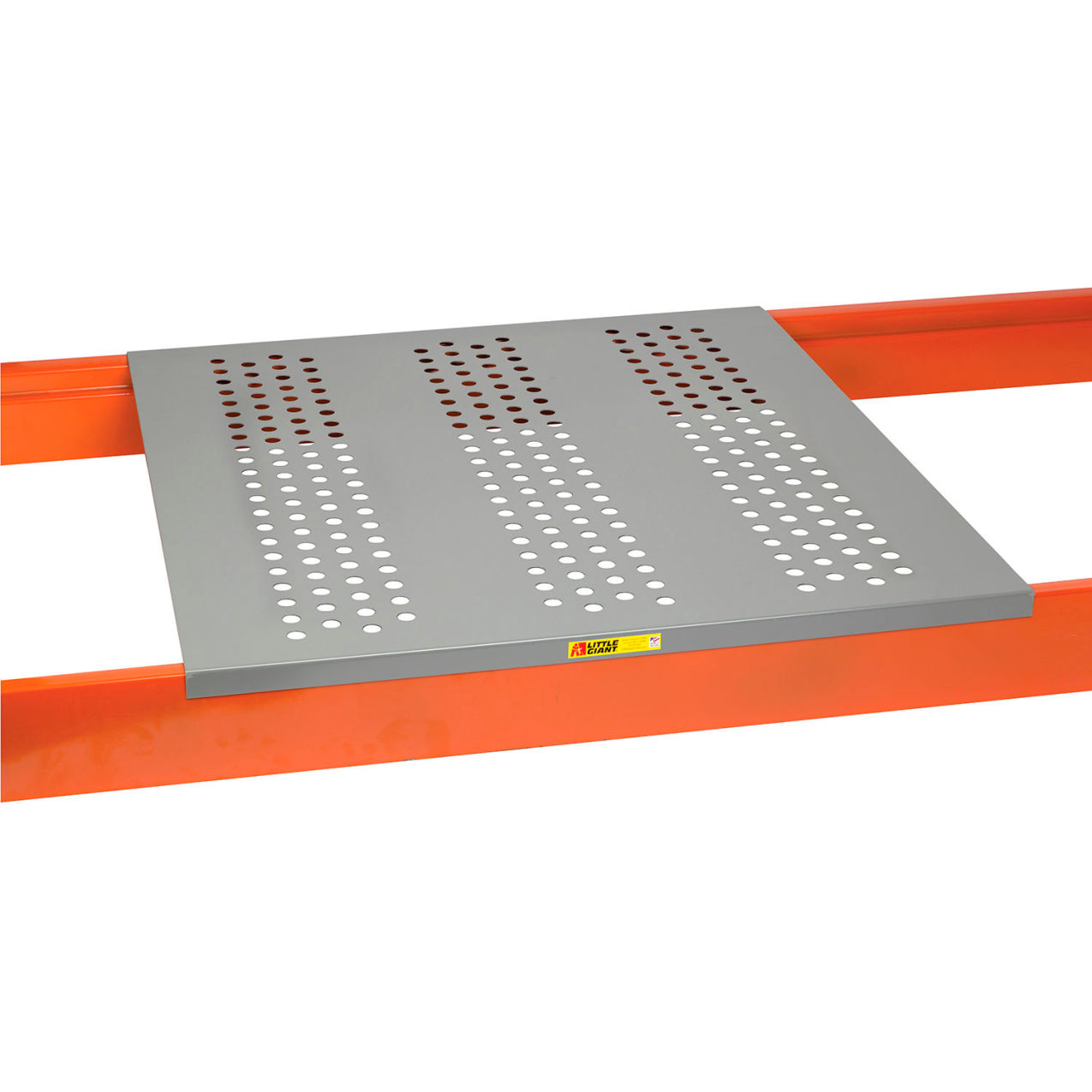 Punched Hole Perforated Steel Rack Decking, 3000 lb. Capacity, 52"W x 42"D, Gray