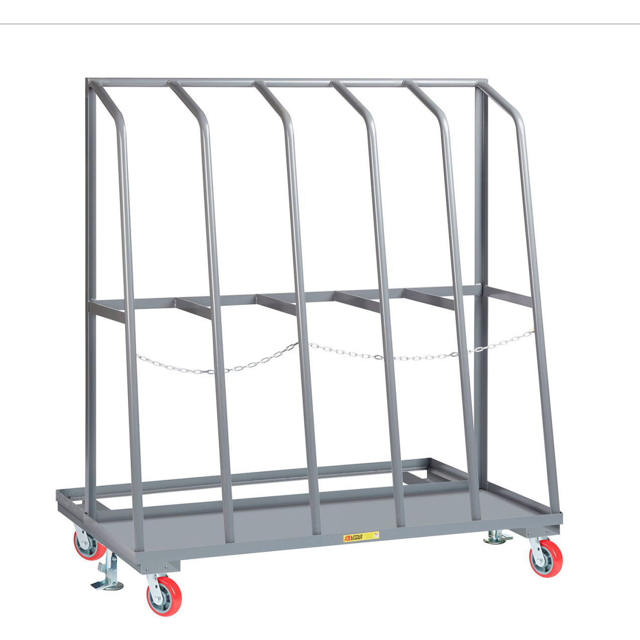 Mobile Vertical Bar Rack, 5 Bays, 2500 lb. Capacity, 60"W x 36"D x 69"H