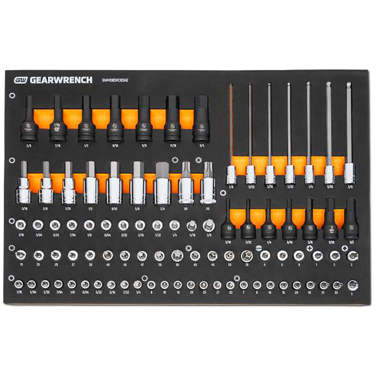 1/4", 3/8", 1/2" Drive SAE 88 Piece Bit Socket Modular Set