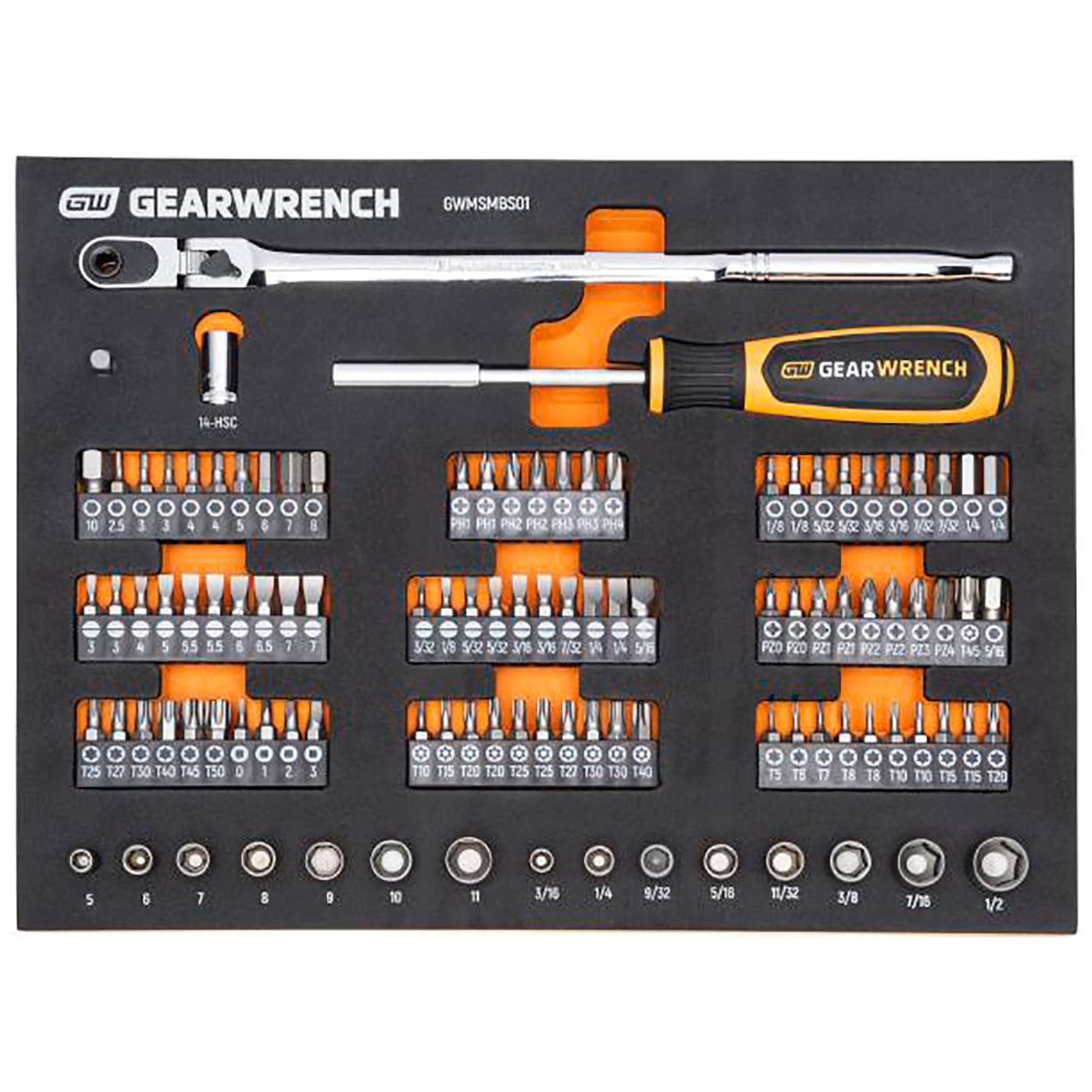 1/4" Drive 105 Piece Micro Bit Modular Set