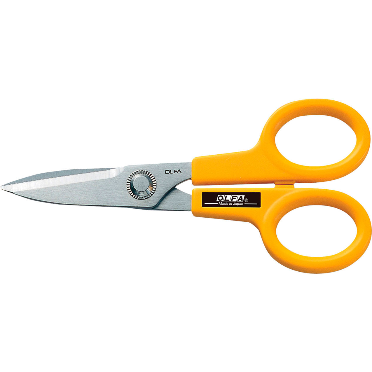 Heavy Duty Serrated Edge Stainless Steel Scissors, Yellow, 5"L