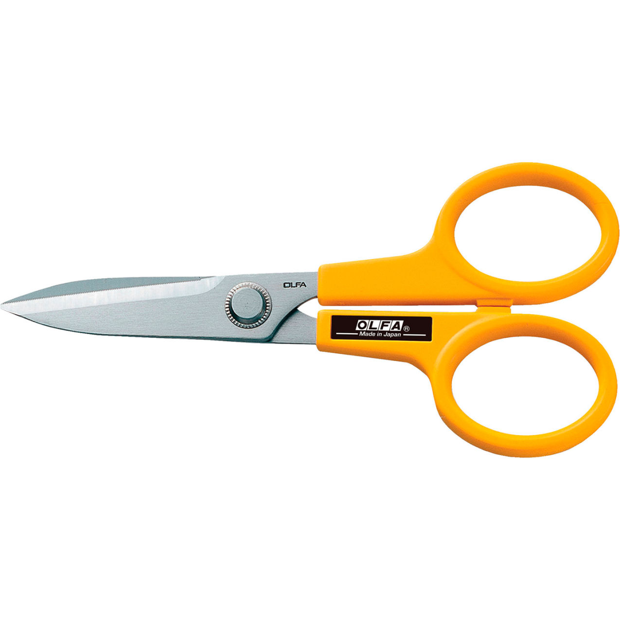 Heavy Duty Serrated Edge Stainless Steel Scissors, Yellow, 7"L