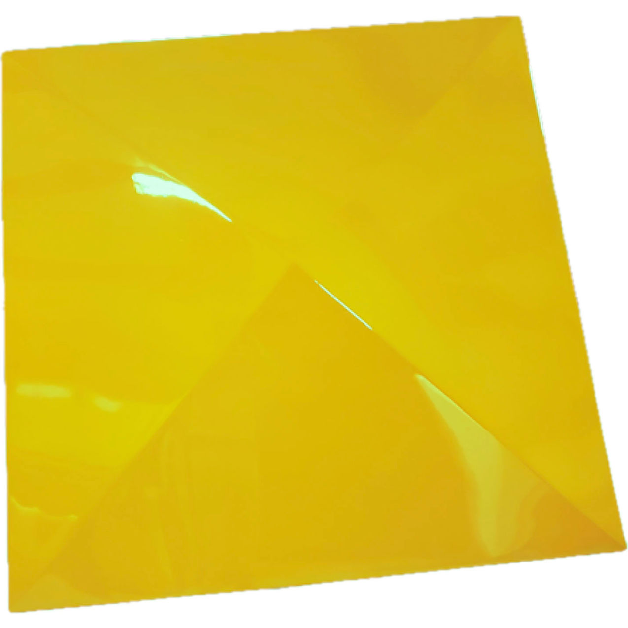 Square Bistro 6' Fiberglass Umbrella, 8' Pole, Yellow
