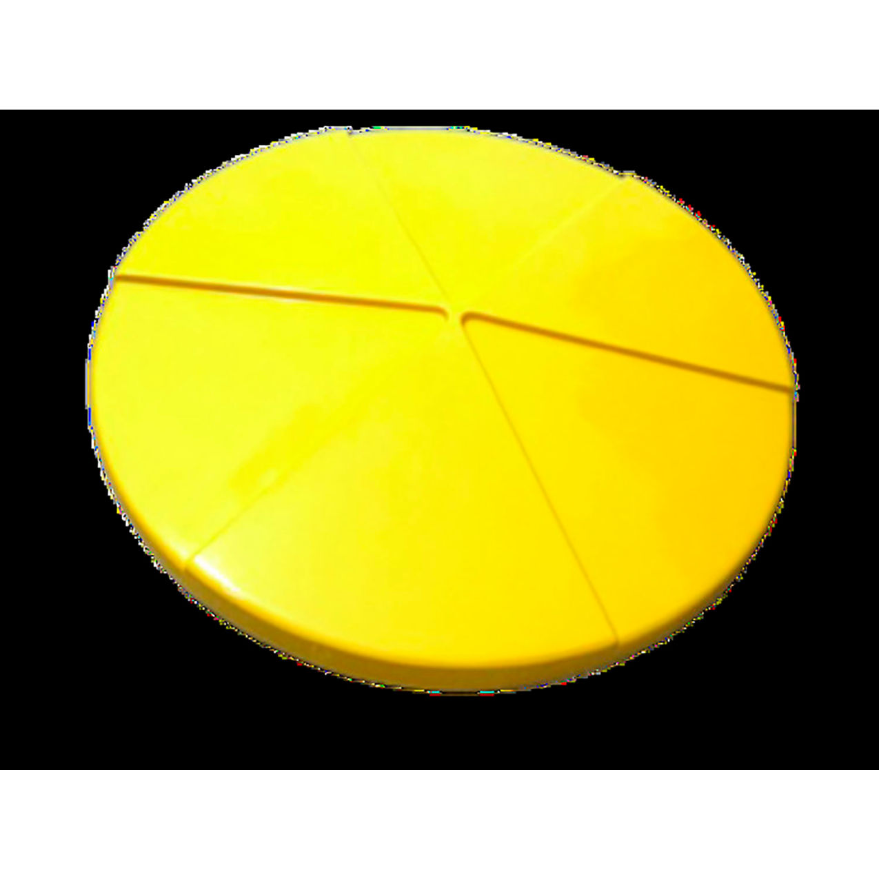 Round Pinwheel 6' Fiberglass Umbrella, 8' Pole, Yellow