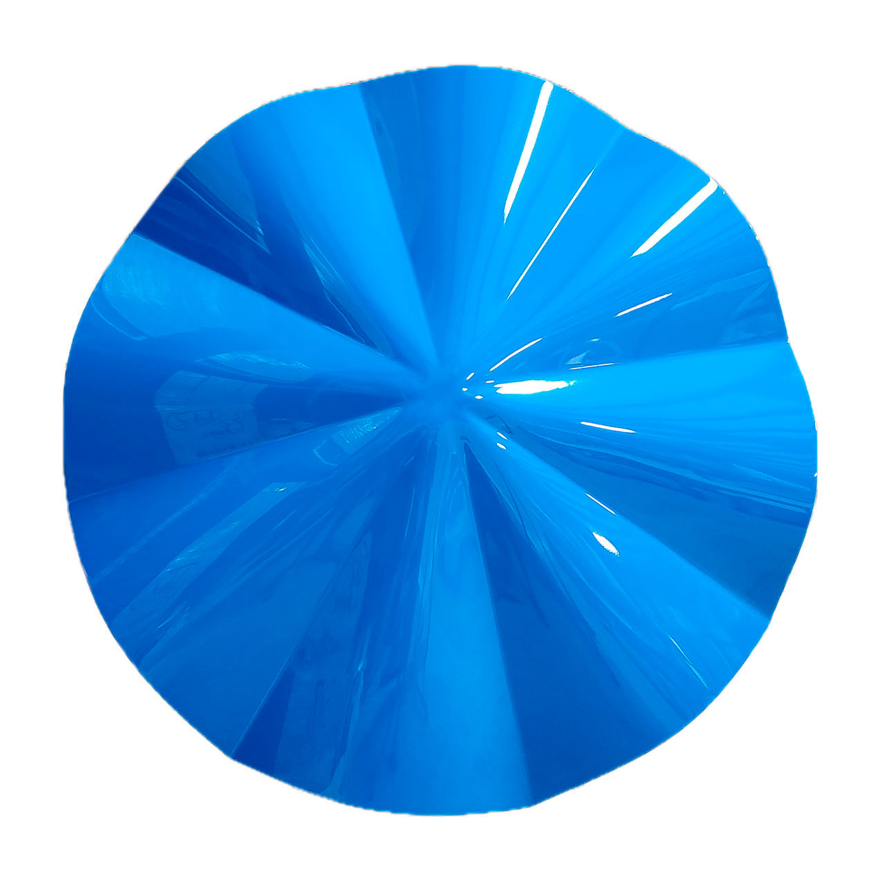 Round Wave 6' Fiberglass Umbrella, 8' Pole, Blue