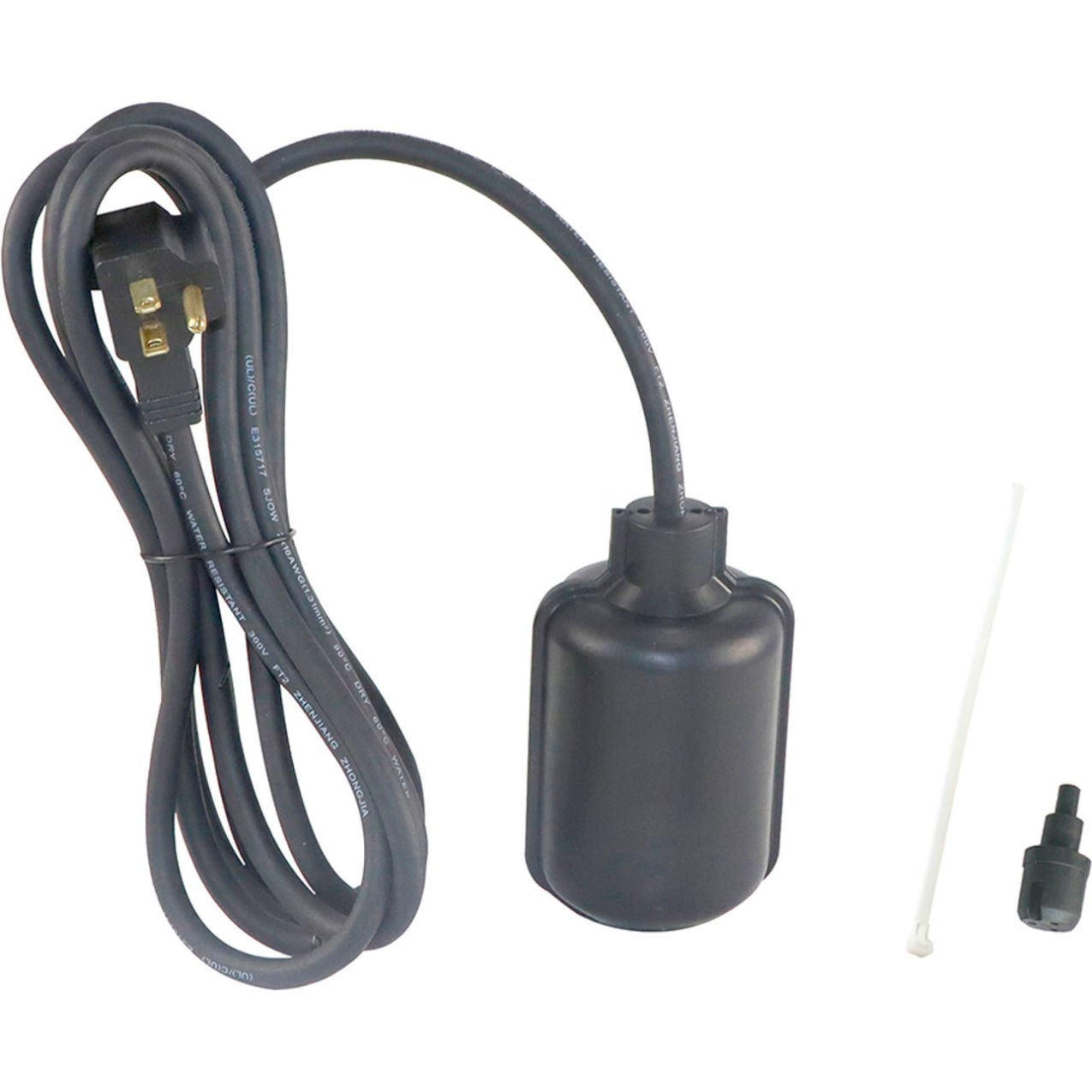 Tethered Float Switch For Sump Pits and Basins, 125 Volt, 13 Amps