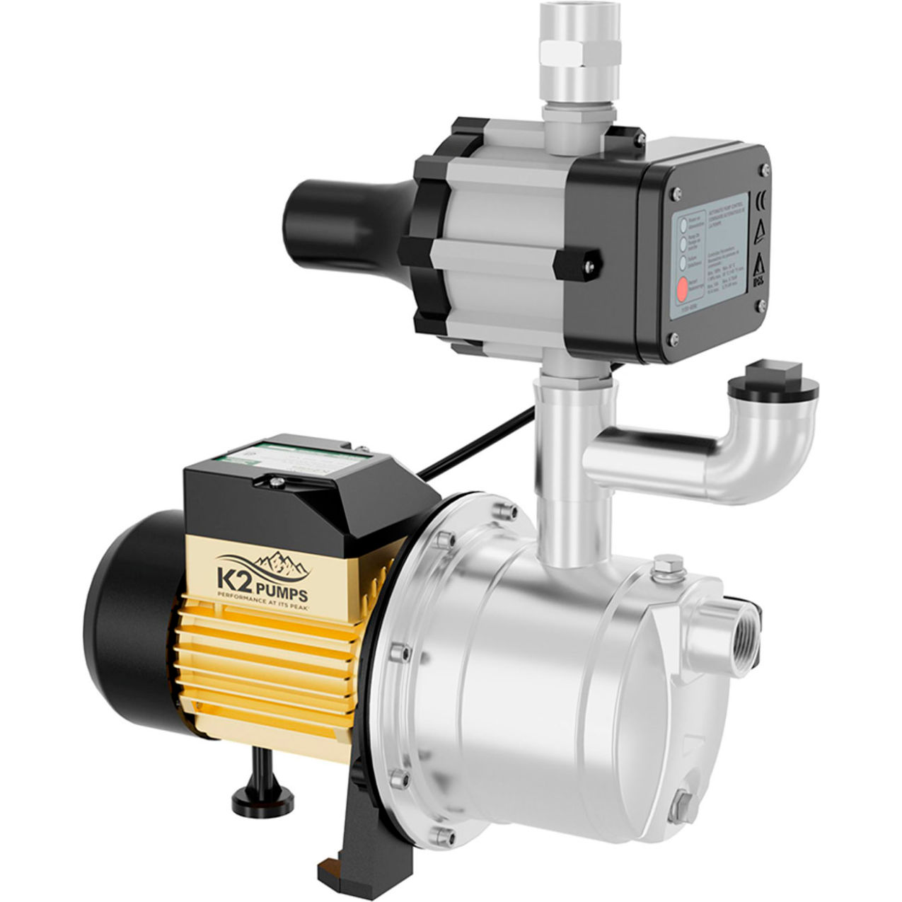 3/4 HP Automatic Booster Pump, 15-5/16" L x 9-5/8" W x 17-1/8" H, 30 PSI