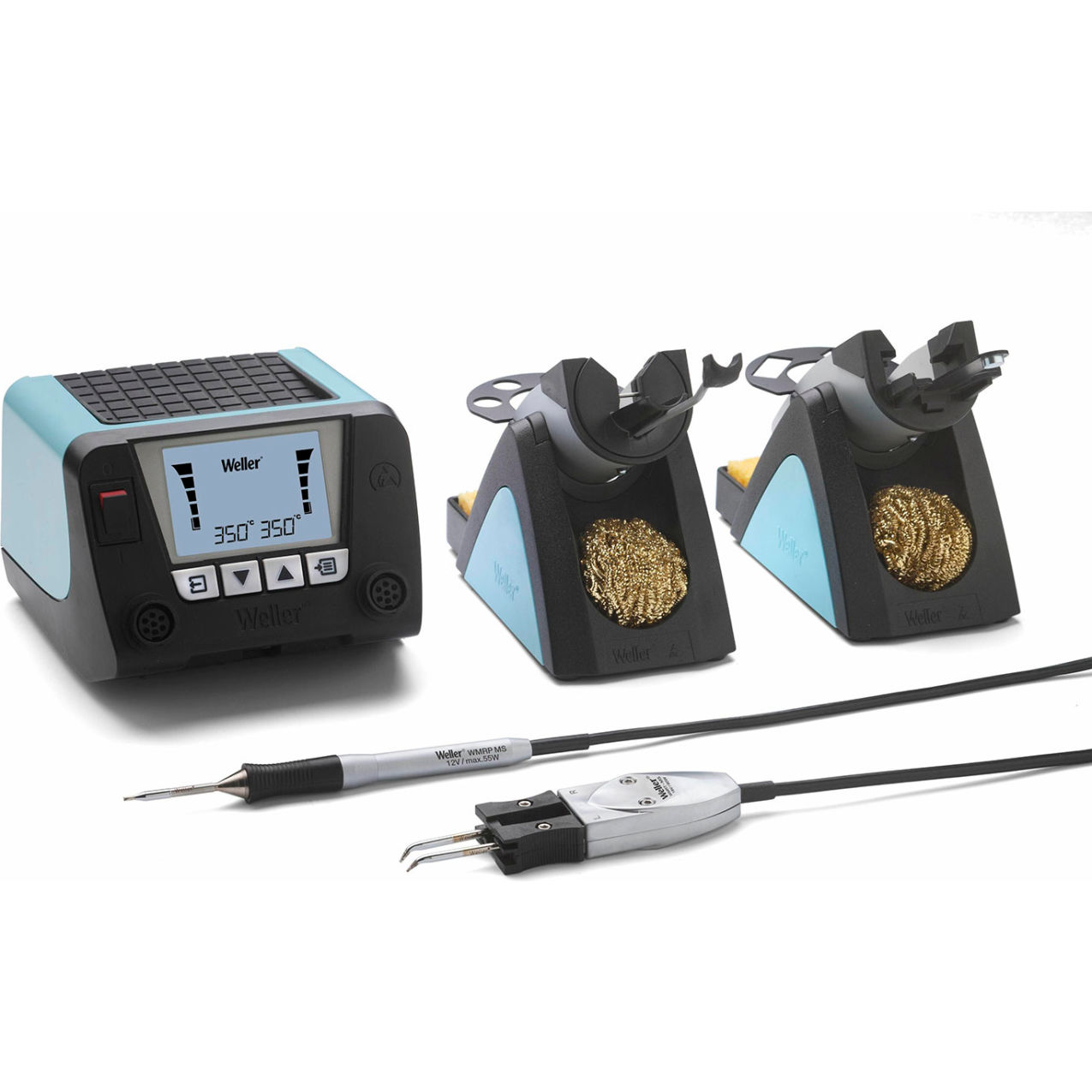 2-Channel Digital Soldering Station w/Micro Soldering Iron & Desoldering Tweezers, 150W