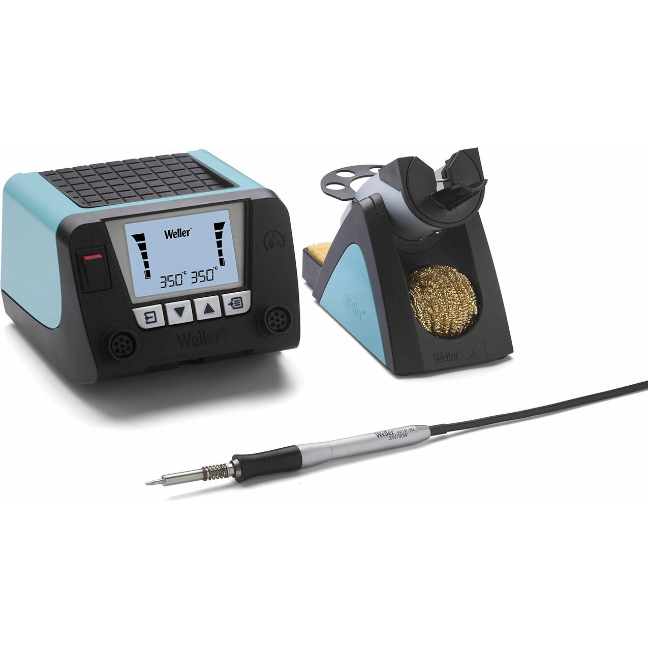 2-Channel Digital Soldering Station w/ Soldering Iron & Safety Rest, 150 W