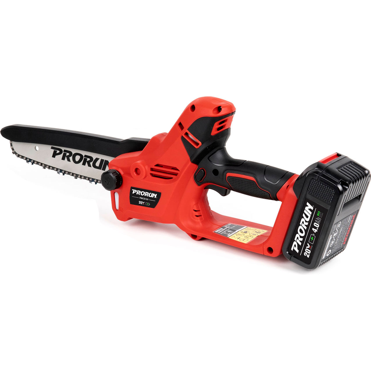 20V 7" Brushless Mini Chainsaw, 4 Ah Battery & Charger